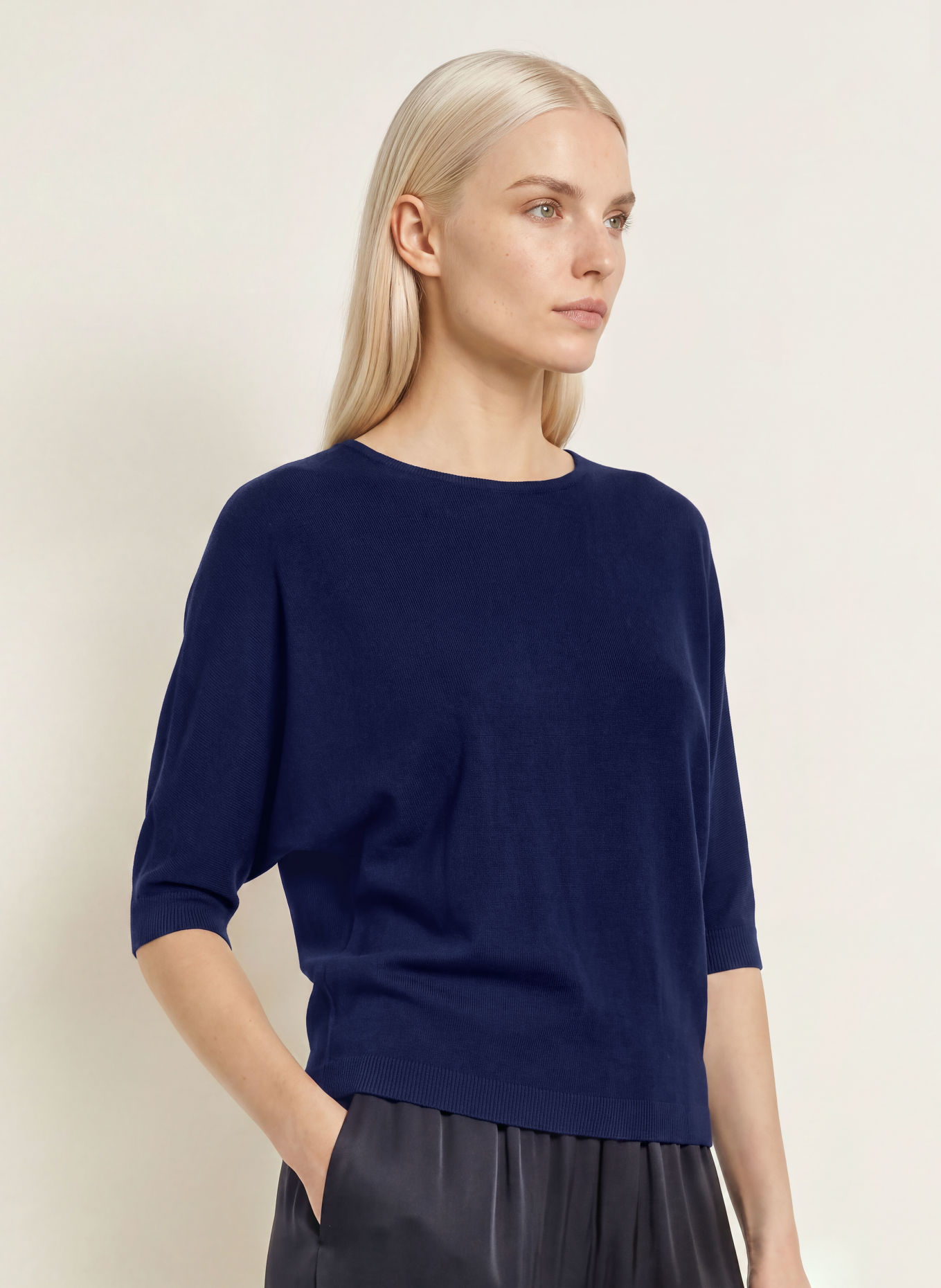 Phase Eight Pullover CRISTINE mit 3/4-Arm: DUNKELBLAU
