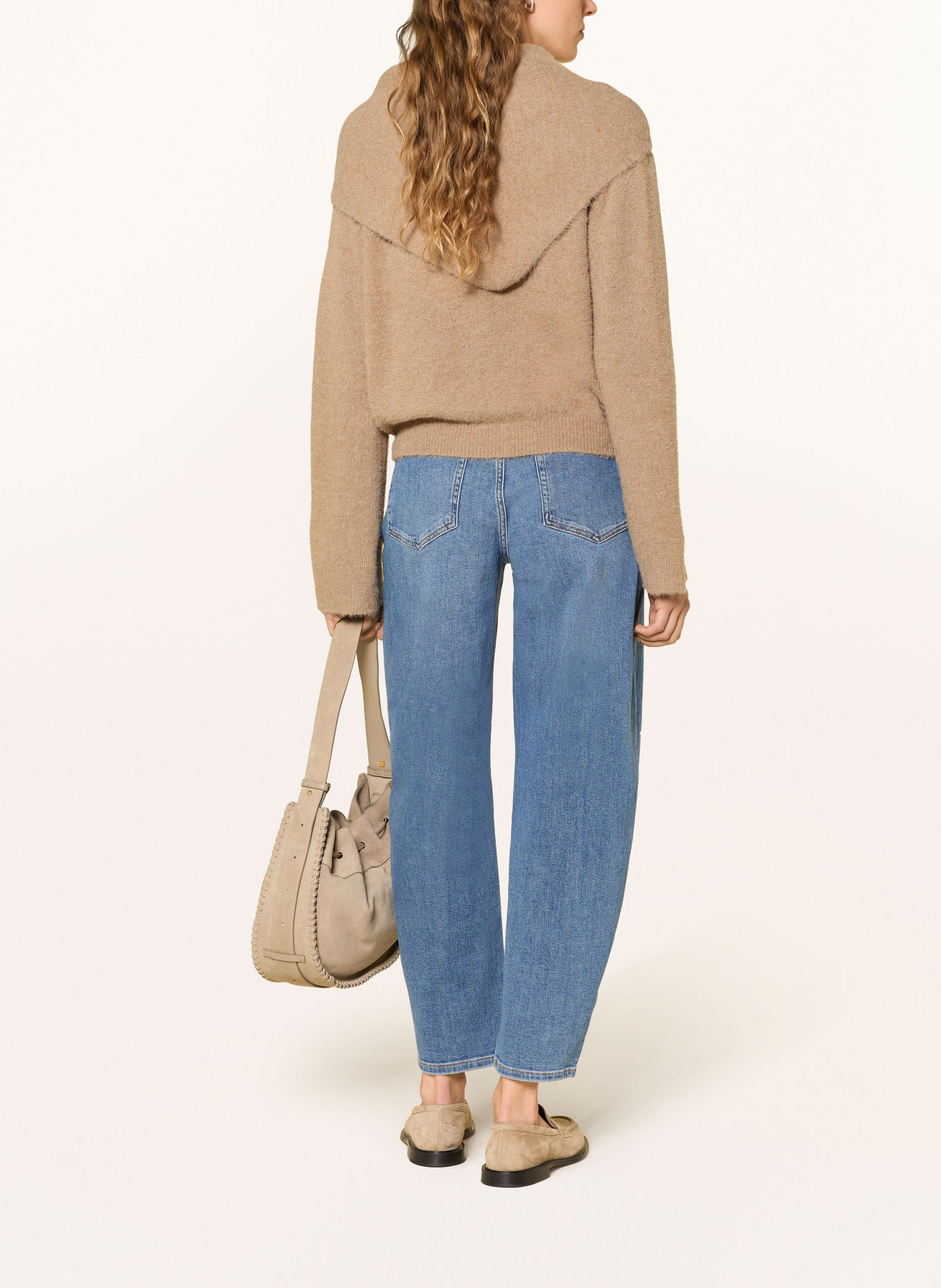 OPUS PANTS MARI CLEAR Barrel-leg jeans with Rhinestones: 70421 mid blue