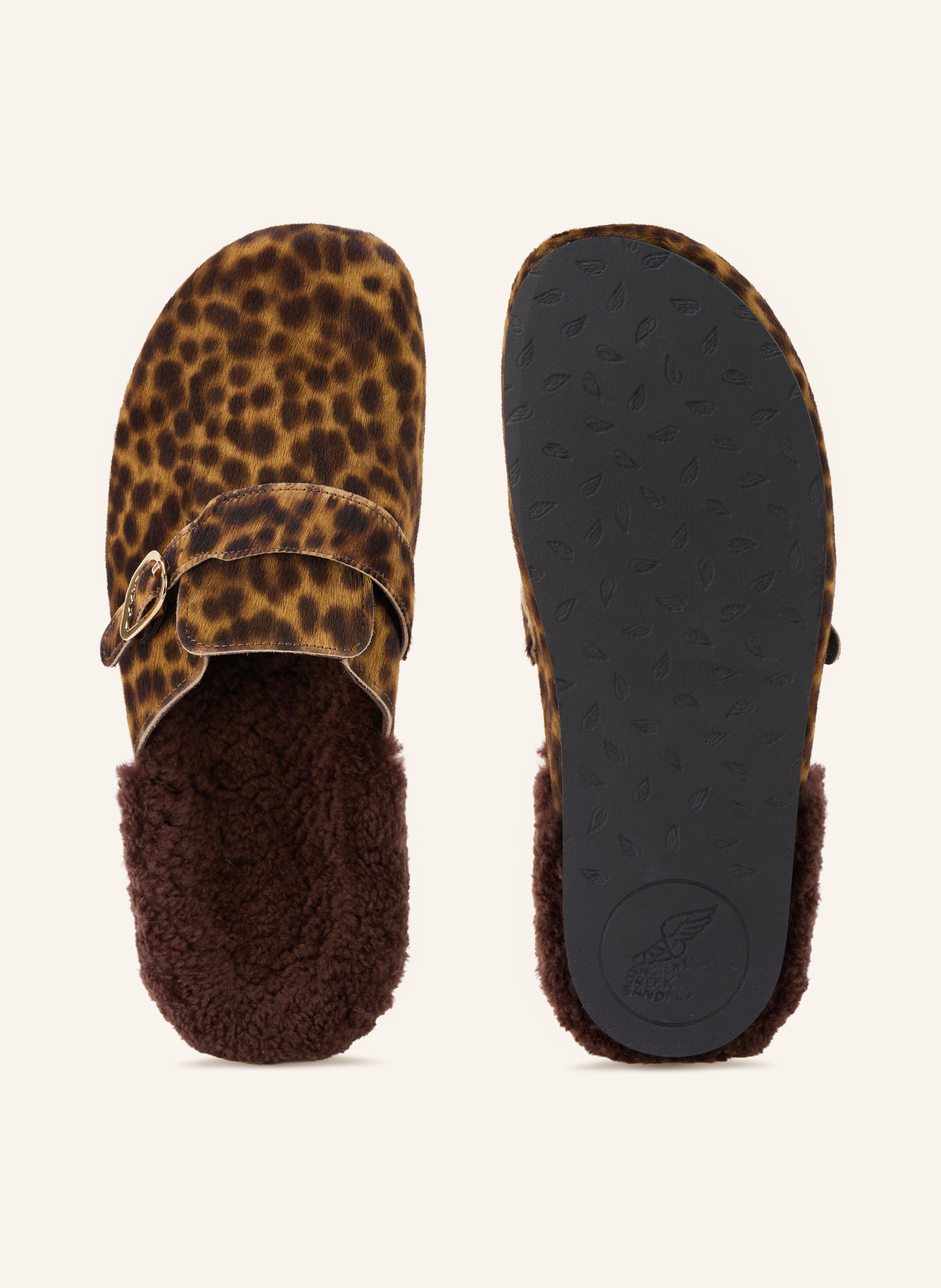 ANCIENT GREEK SANDALS Muiltjes VASILITSA: BRUIN / CAMEL