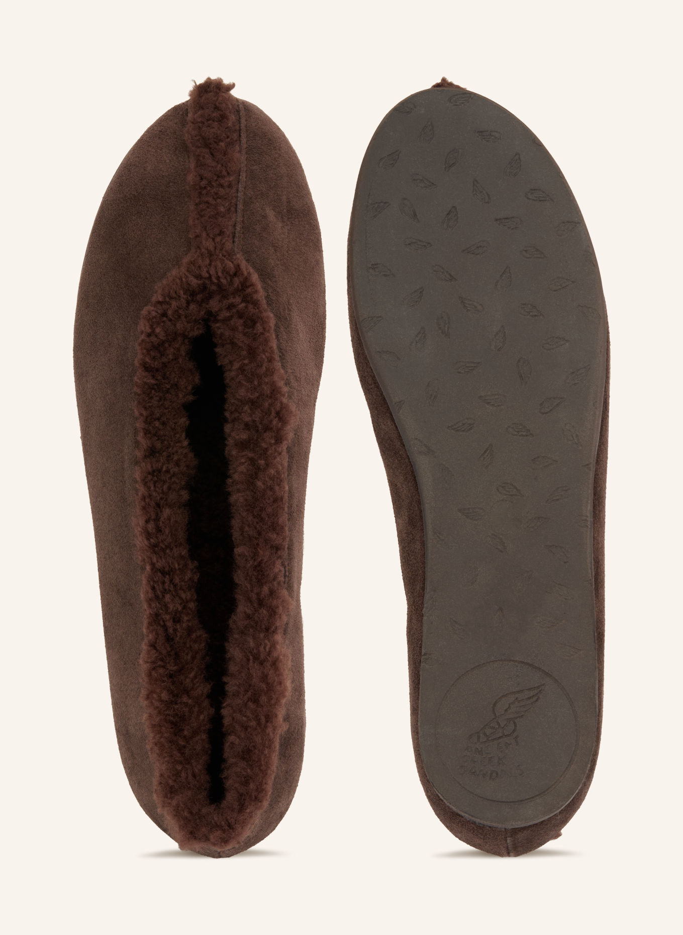 ANCIENT GREEK SANDALS Ballerina's AEROPI: MARRON FONCÉ