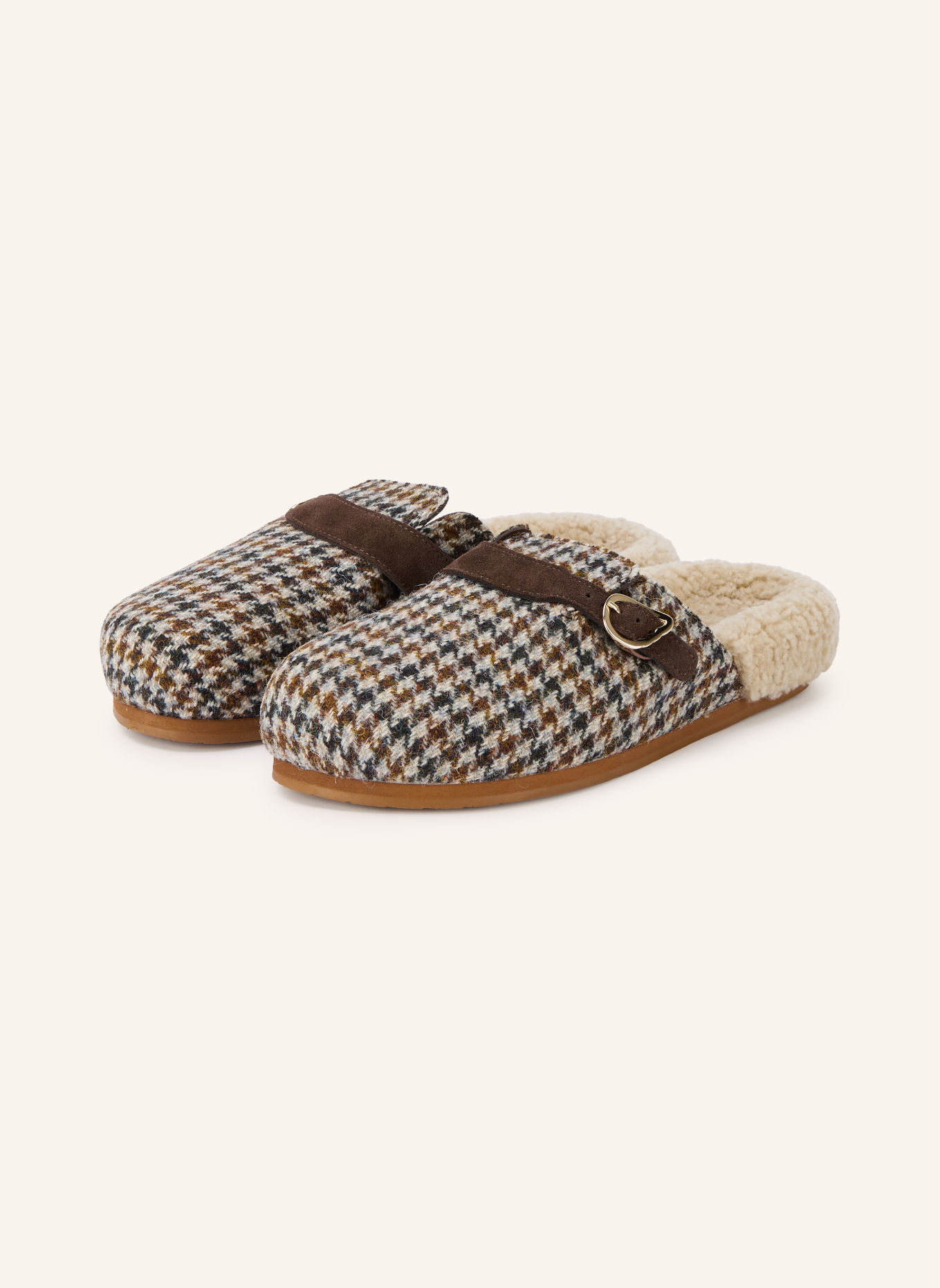 ANCIENT GREEK SANDALS Muiltjes VASILITSA: MARRON FONCÉ / CRÈME / ZWART