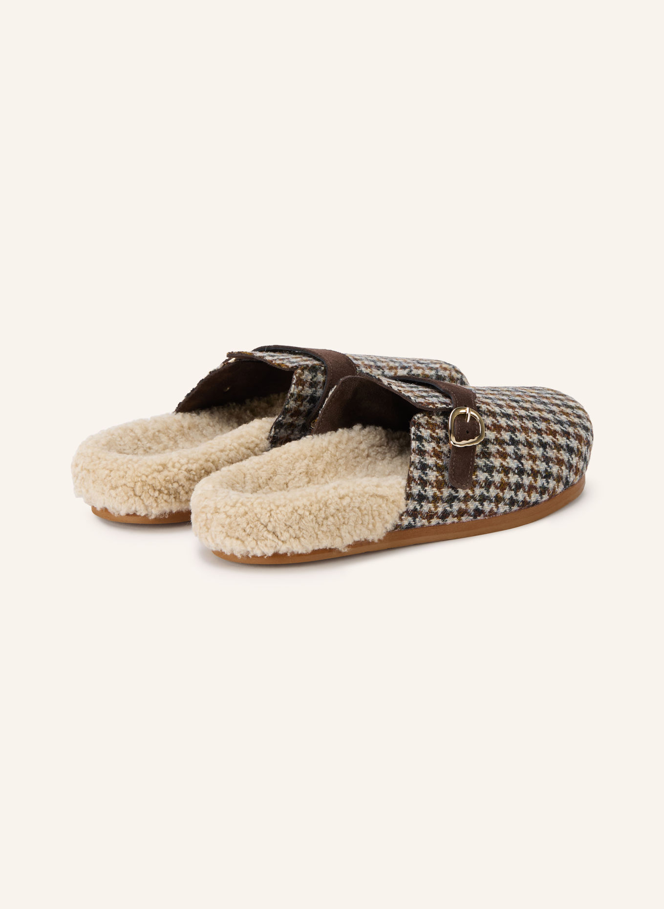 ANCIENT GREEK SANDALS Muiltjes VASILITSA: MARRON FONCÉ / CRÈME / ZWART