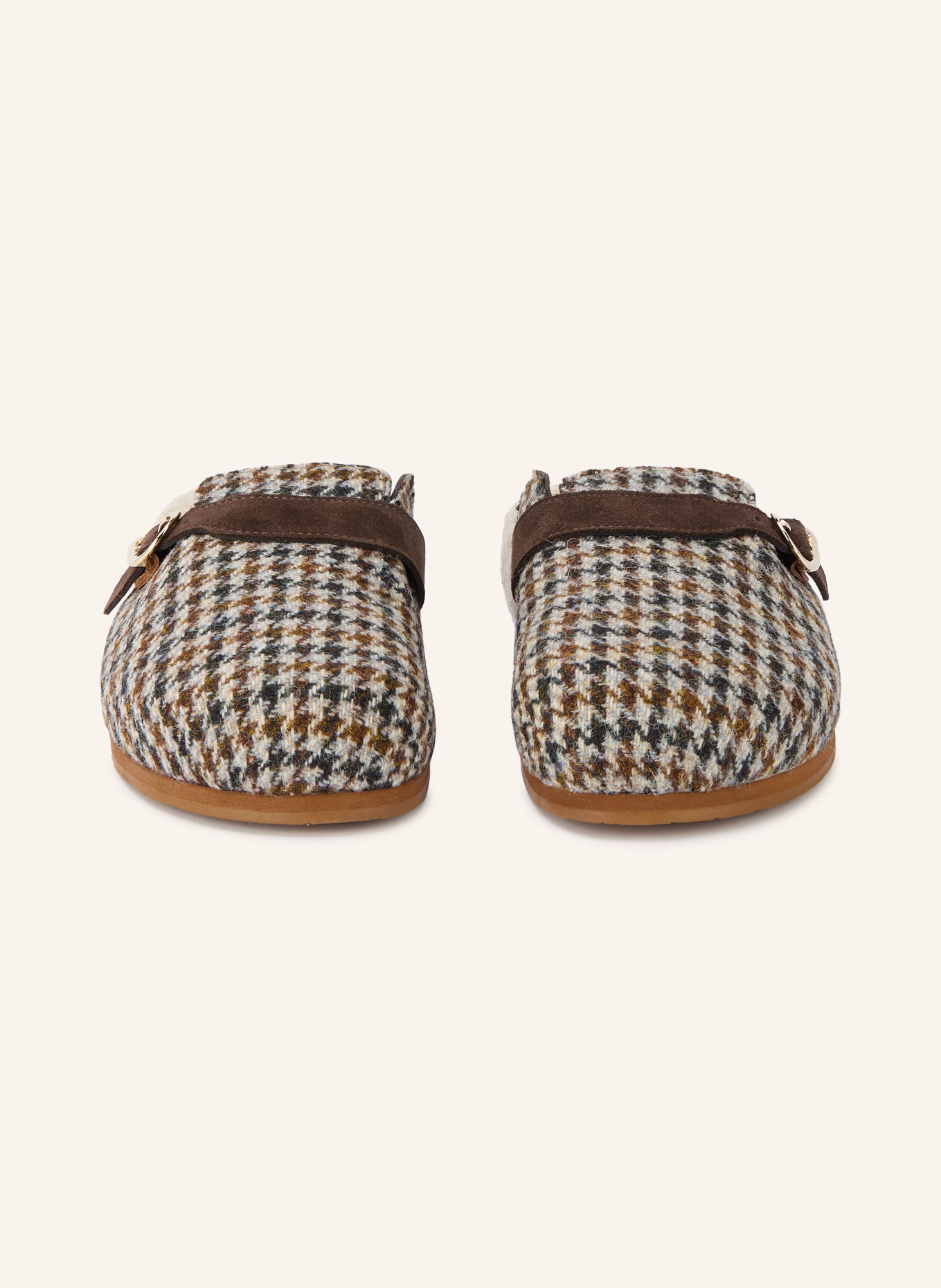 ANCIENT GREEK SANDALS Muiltjes VASILITSA: MARRON FONCÉ / CRÈME / ZWART