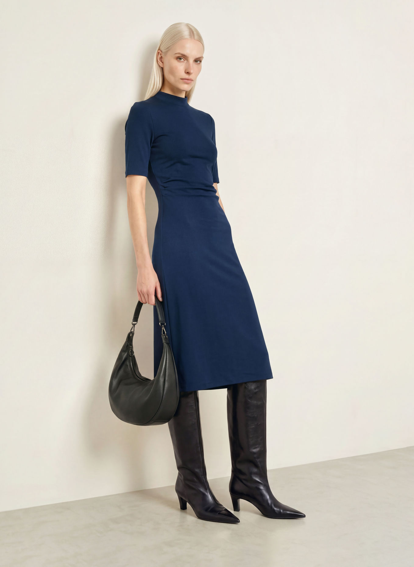 MORE & MORE Jerseyjurk: DONKERBLAUW