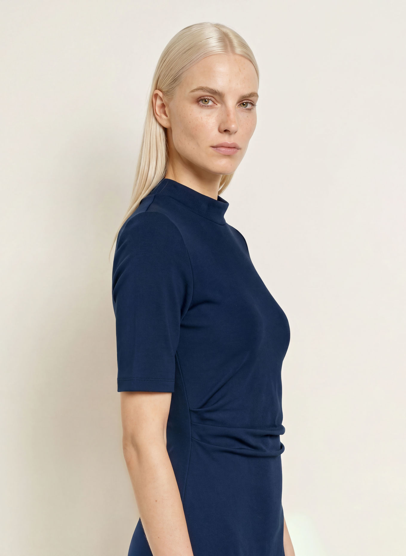 MORE & MORE Jerseyjurk: DONKERBLAUW