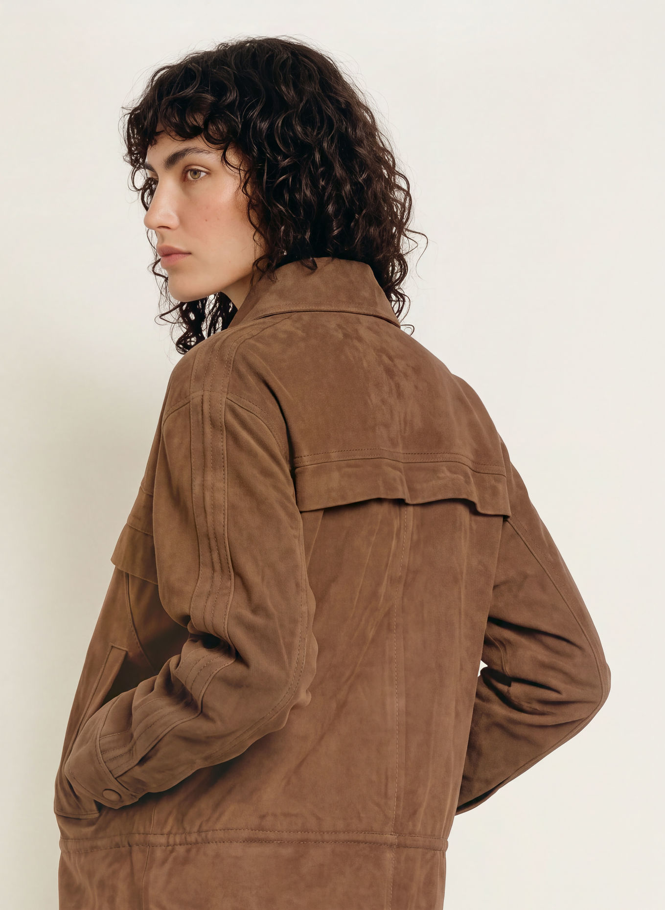 ba&sh Lederjacke KASSIA: DUNKELBRAUN