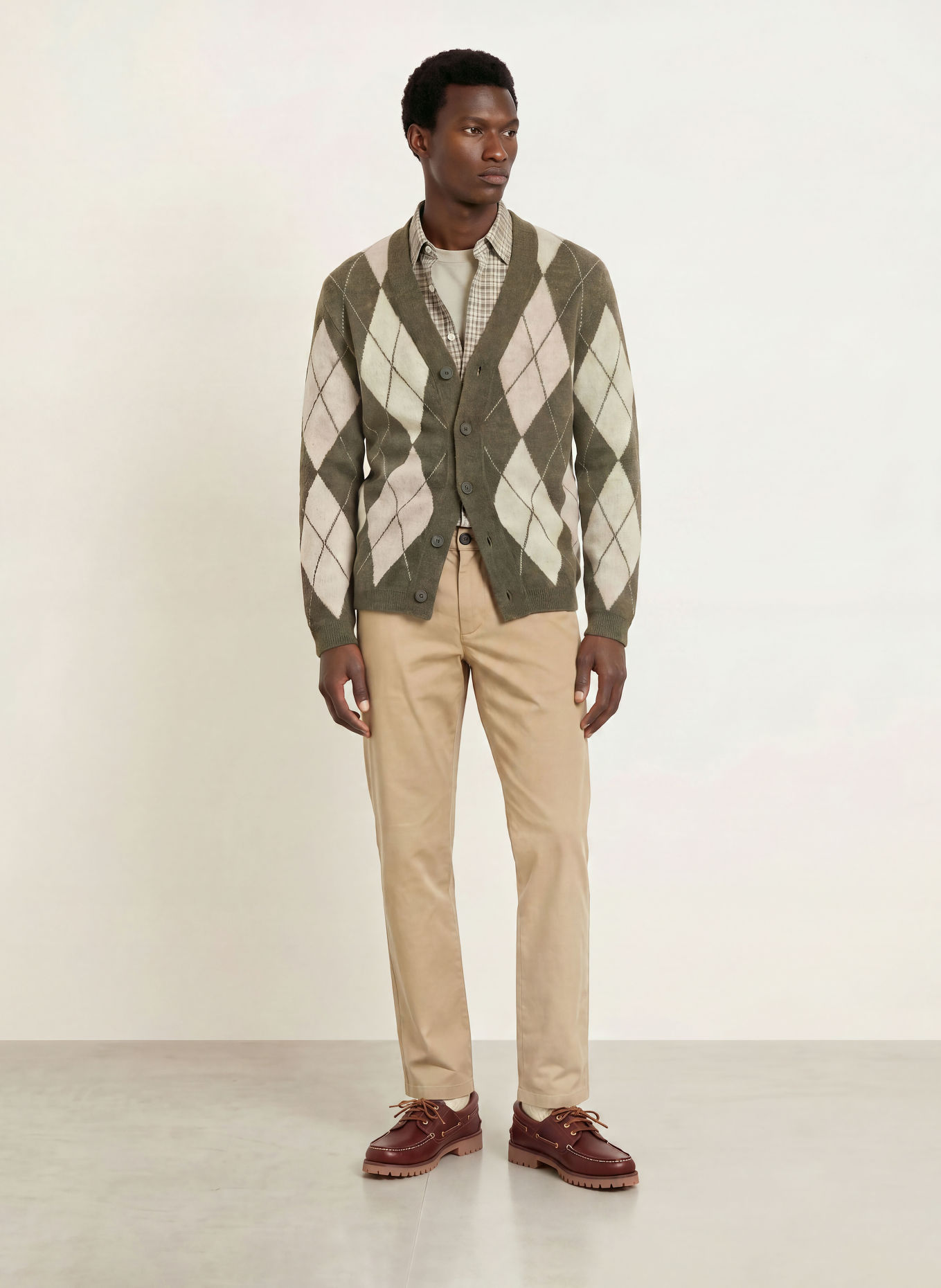 Marc O'Polo Strickjacke: KHAKI / HELLROSA / HELLGELB