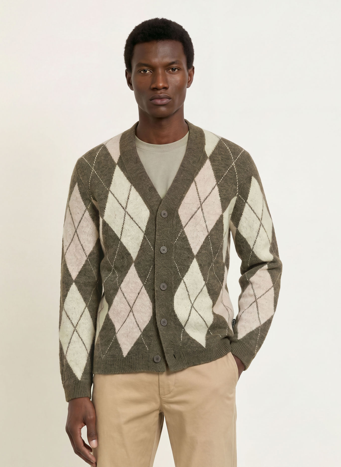 Marc O'Polo Strickjacke: KHAKI / HELLROSA / HELLGELB