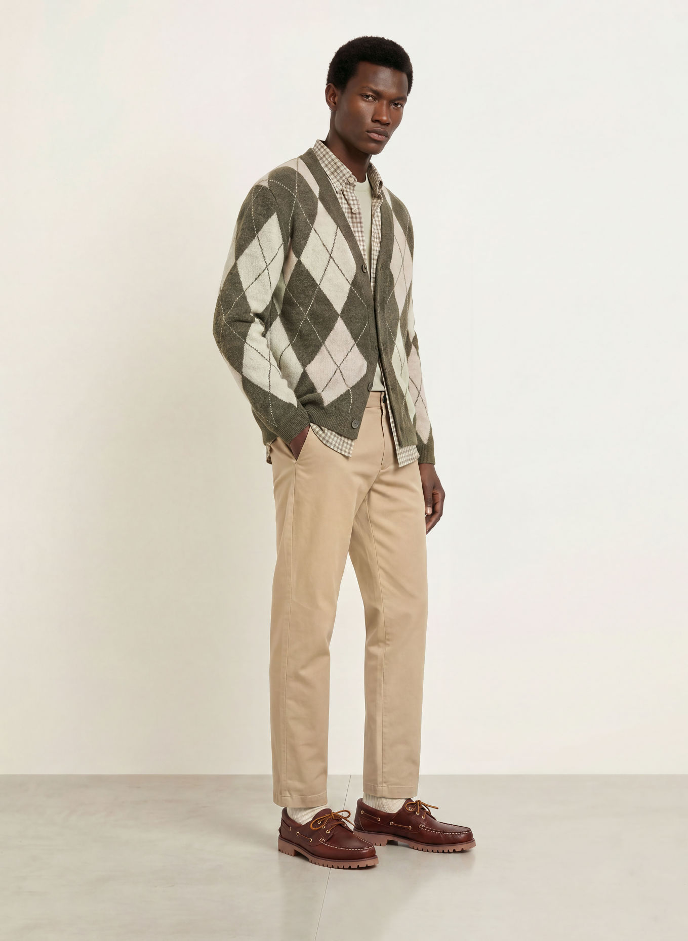 Marc O'Polo Strickjacke: KHAKI / HELLROSA / HELLGELB