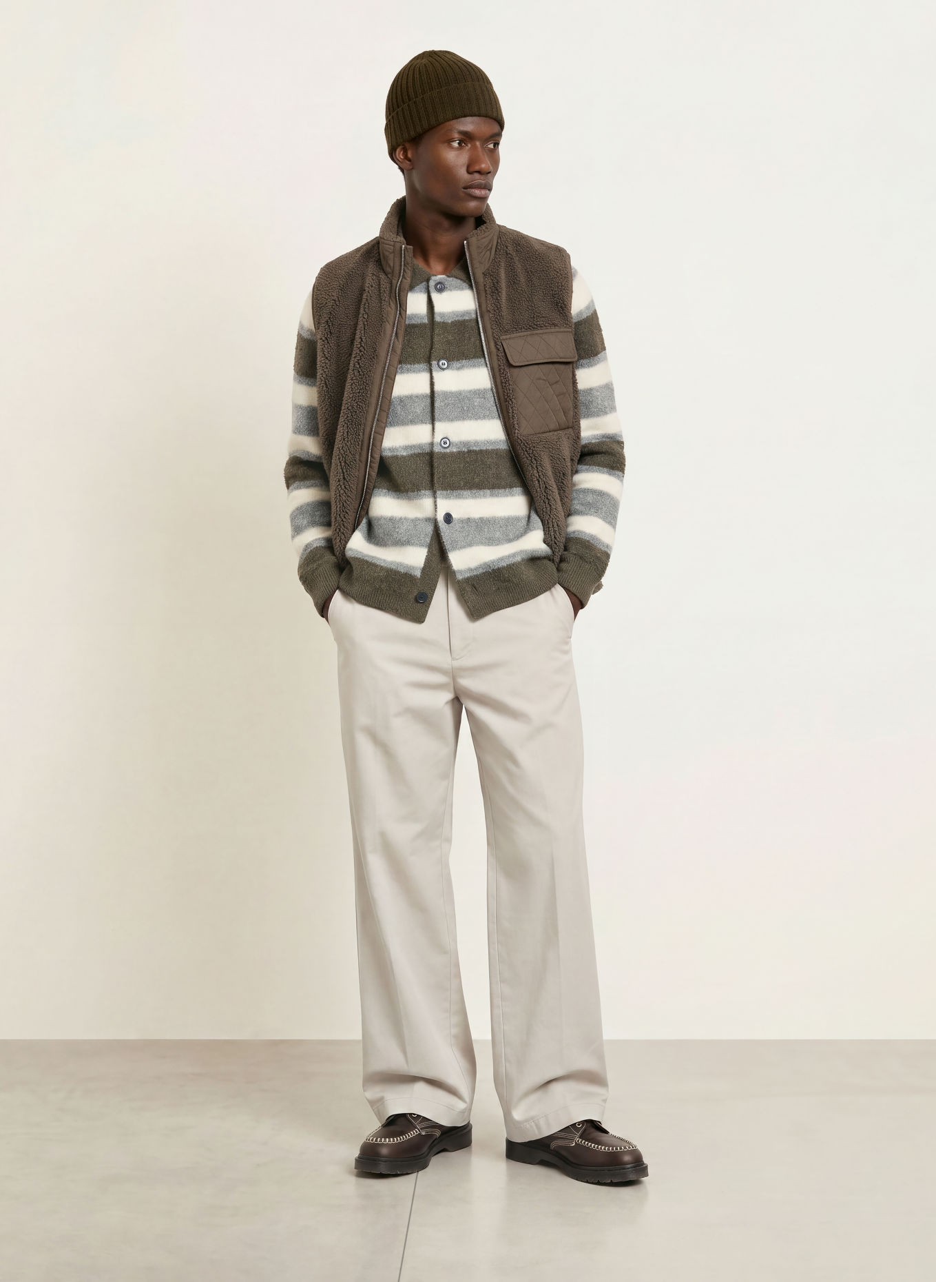 Marc O'Polo Kunstfell-Weste: KHAKI