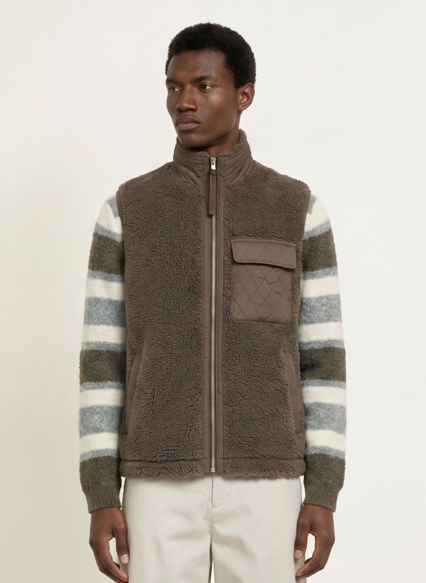 Marc O'Polo Kunstfell-Weste: KHAKI