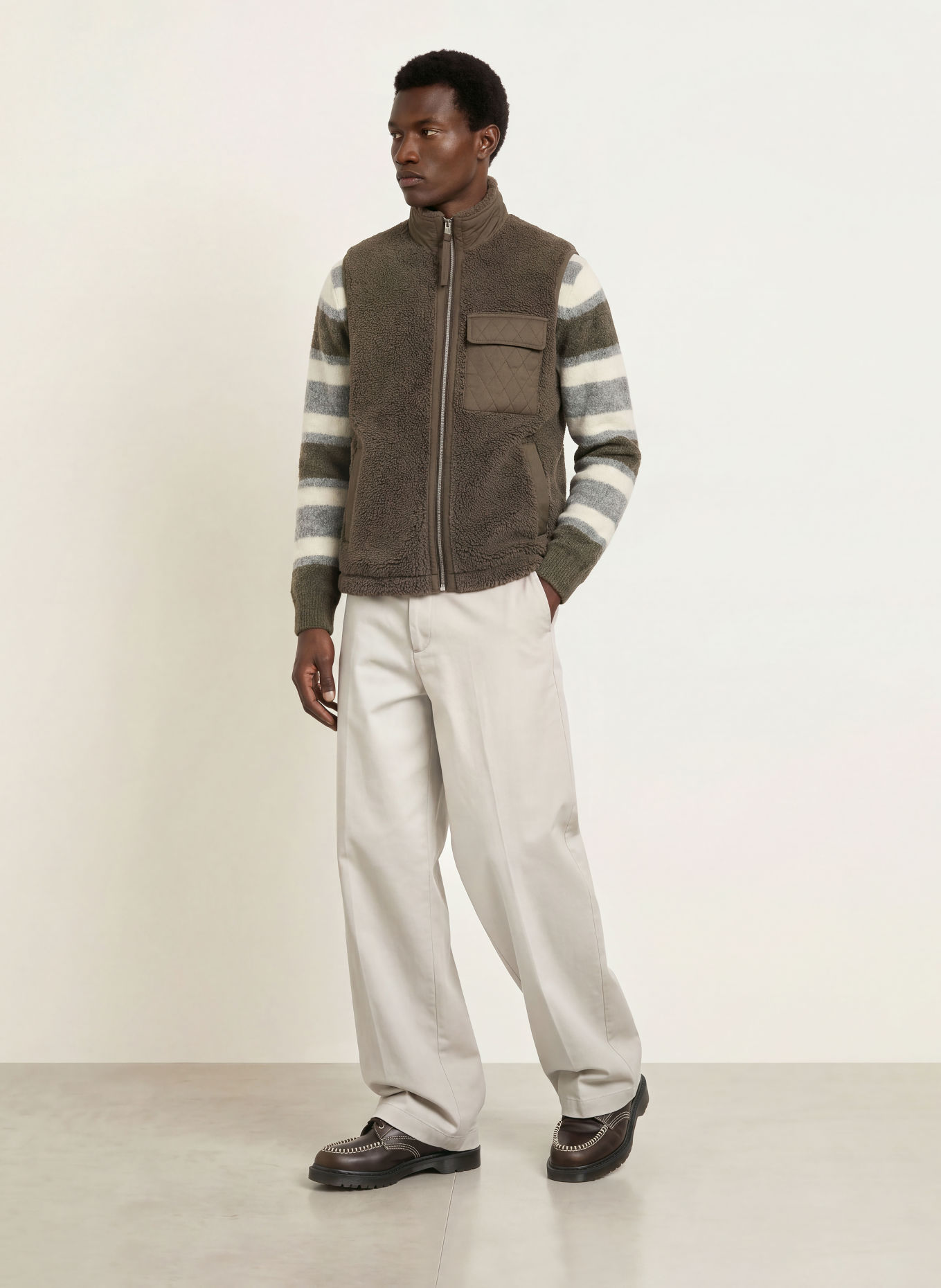 Marc O'Polo Kunstfell-Weste: KHAKI