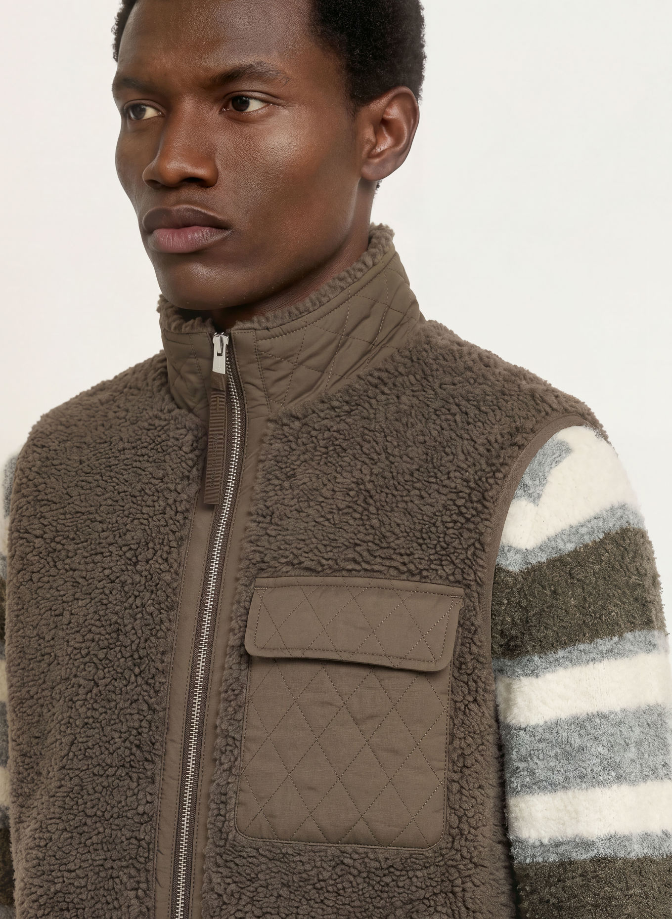 Marc O'Polo Kunstfell-Weste: KHAKI