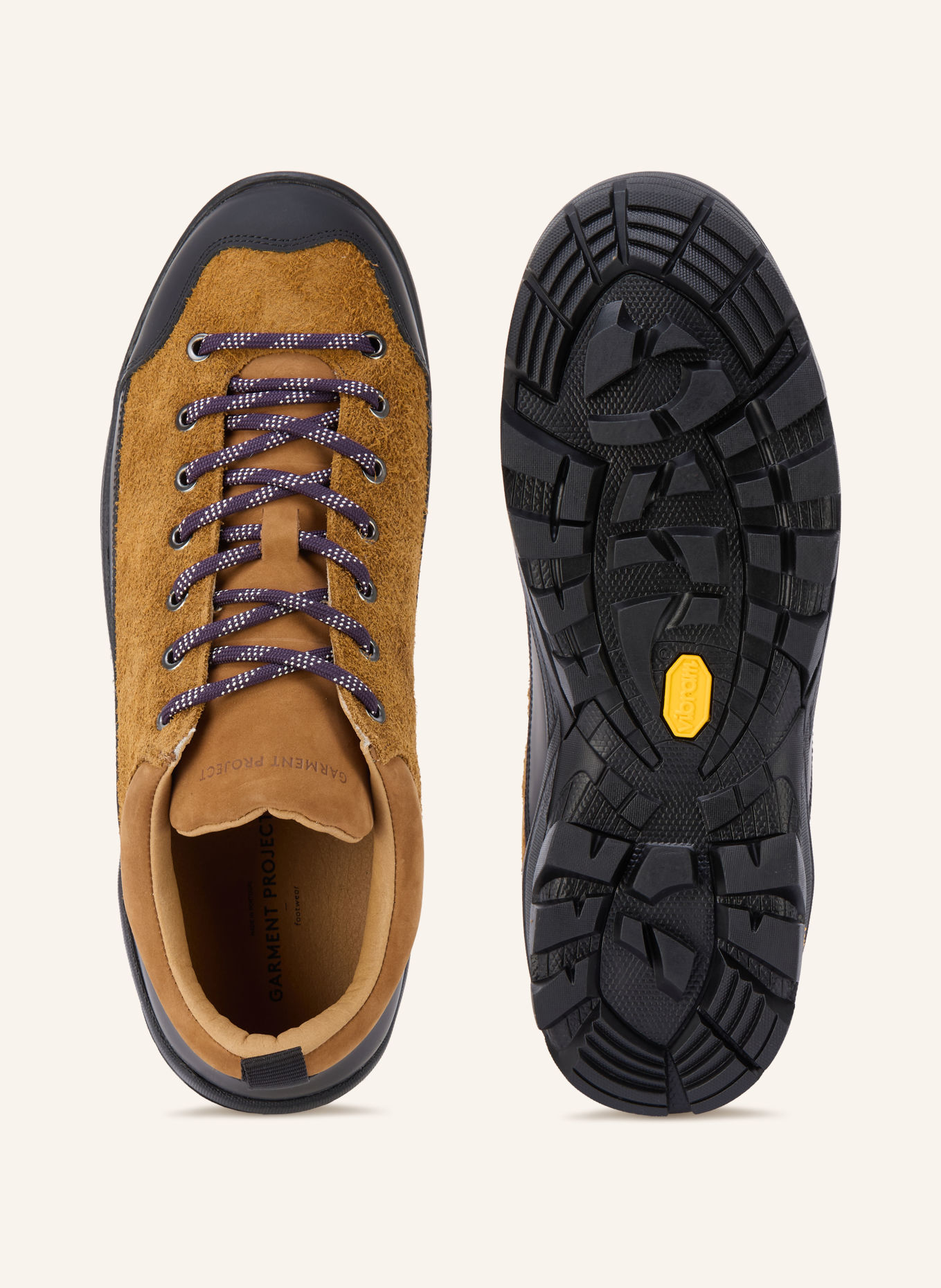 GARMENT PROJECT Sneaker NEVE: COGNAC / SCHWARZ