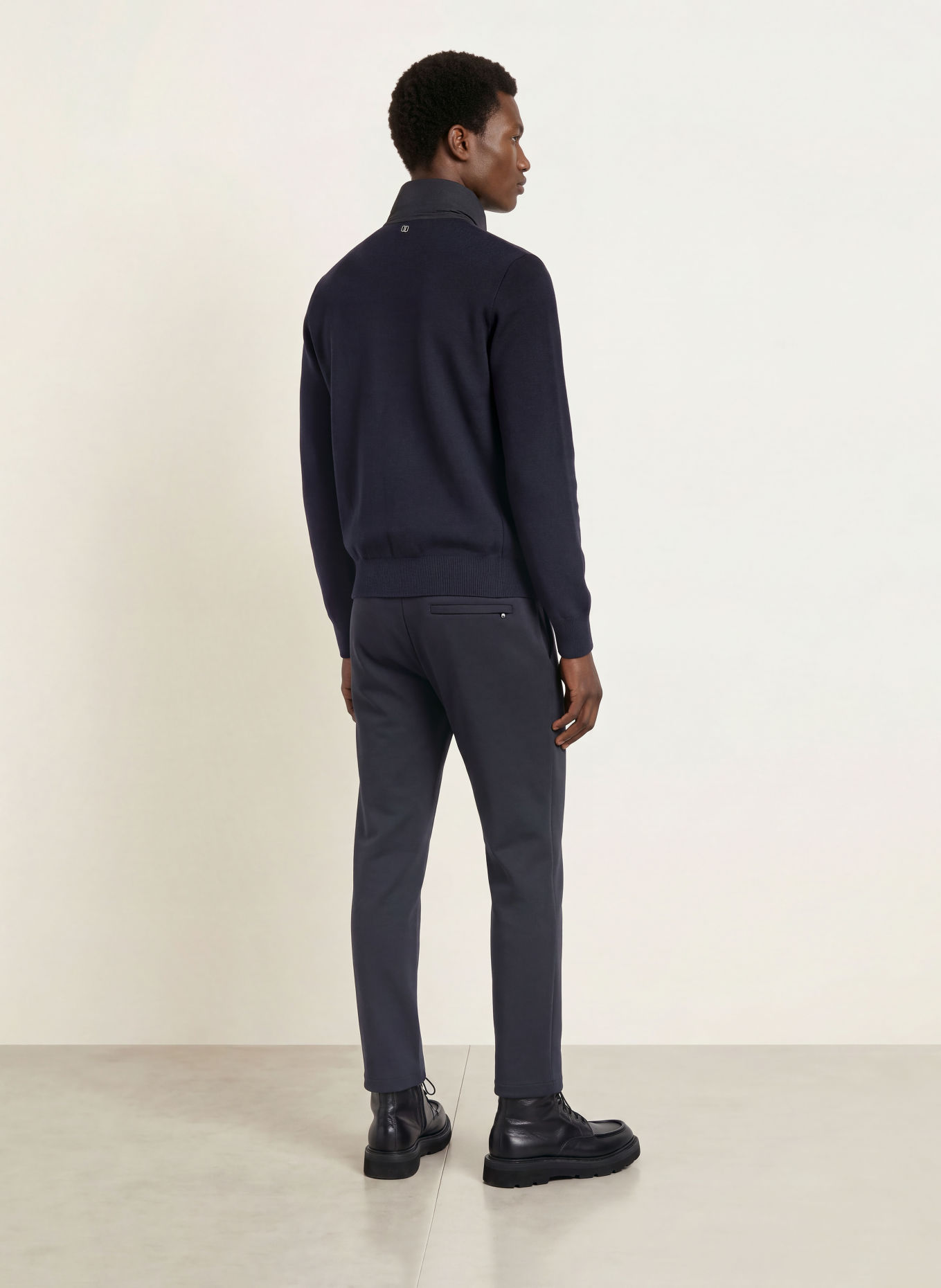 DUNO Vest OLIVER in gemengde Materialien: DONKERBLAUW