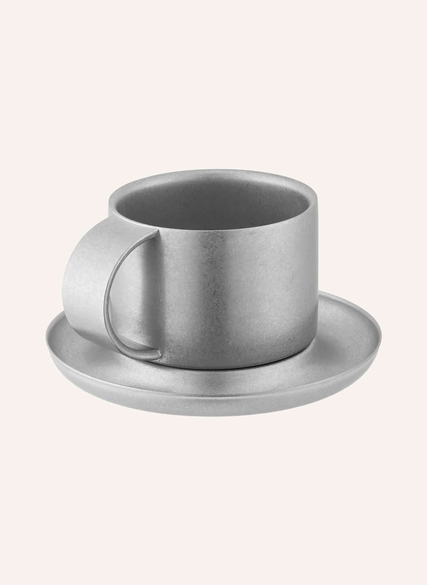 Service Projects Kaffeetasse ARLO 03 mit Untertasse: SILBER