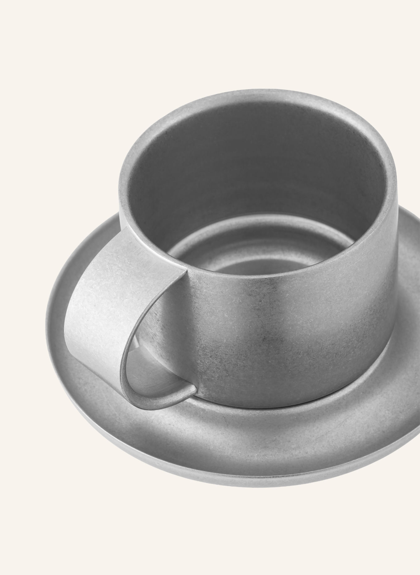 Service Projects Kaffeetasse ARLO 03 mit Untertasse: SILBER