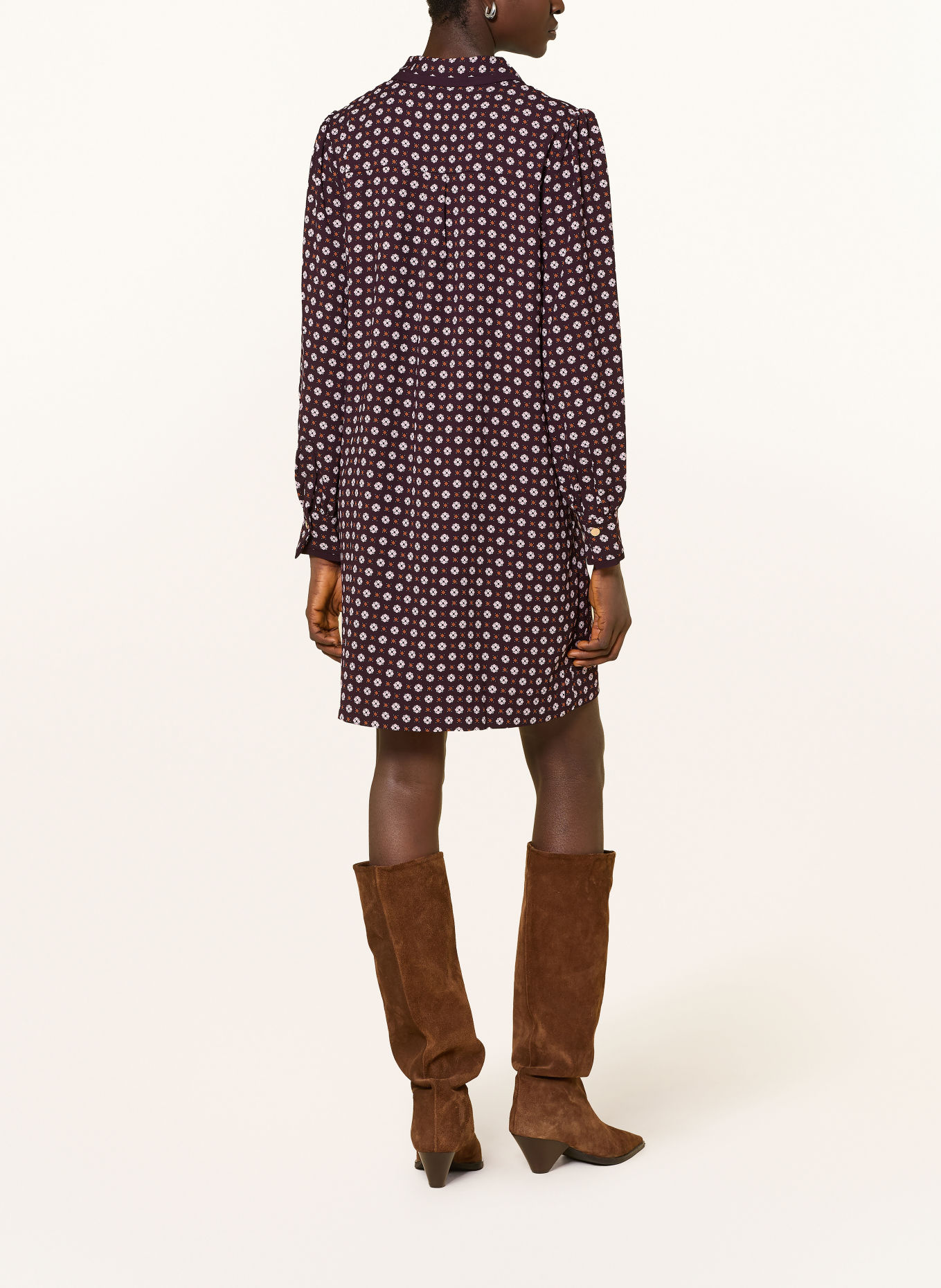 Phase Eight Hemdblusenkleid PAMELA: DUNKELROT / COGNAC / HELLLILA