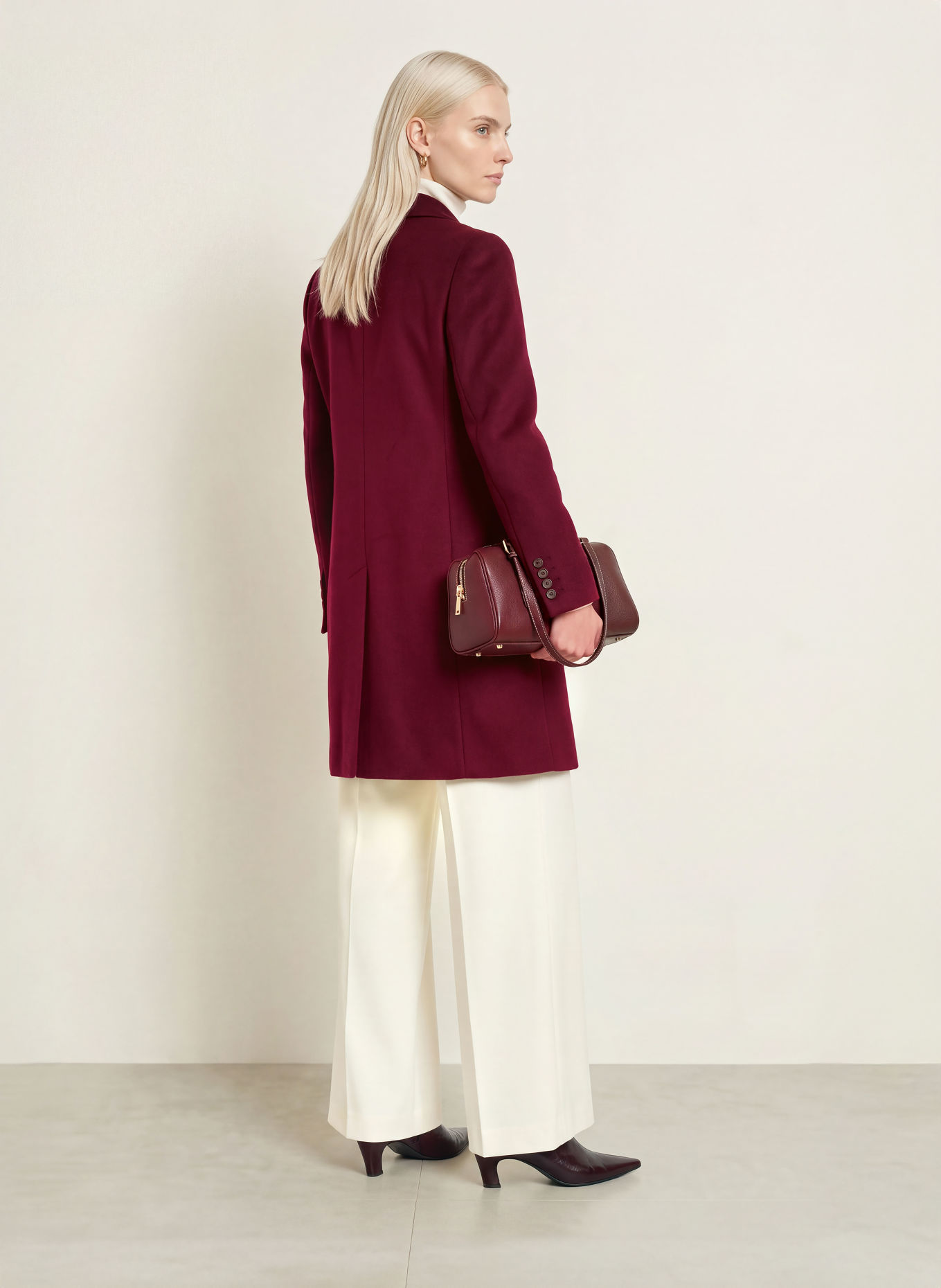 Phase Eight Manteau LYDIA: ROUGE FONCÉ