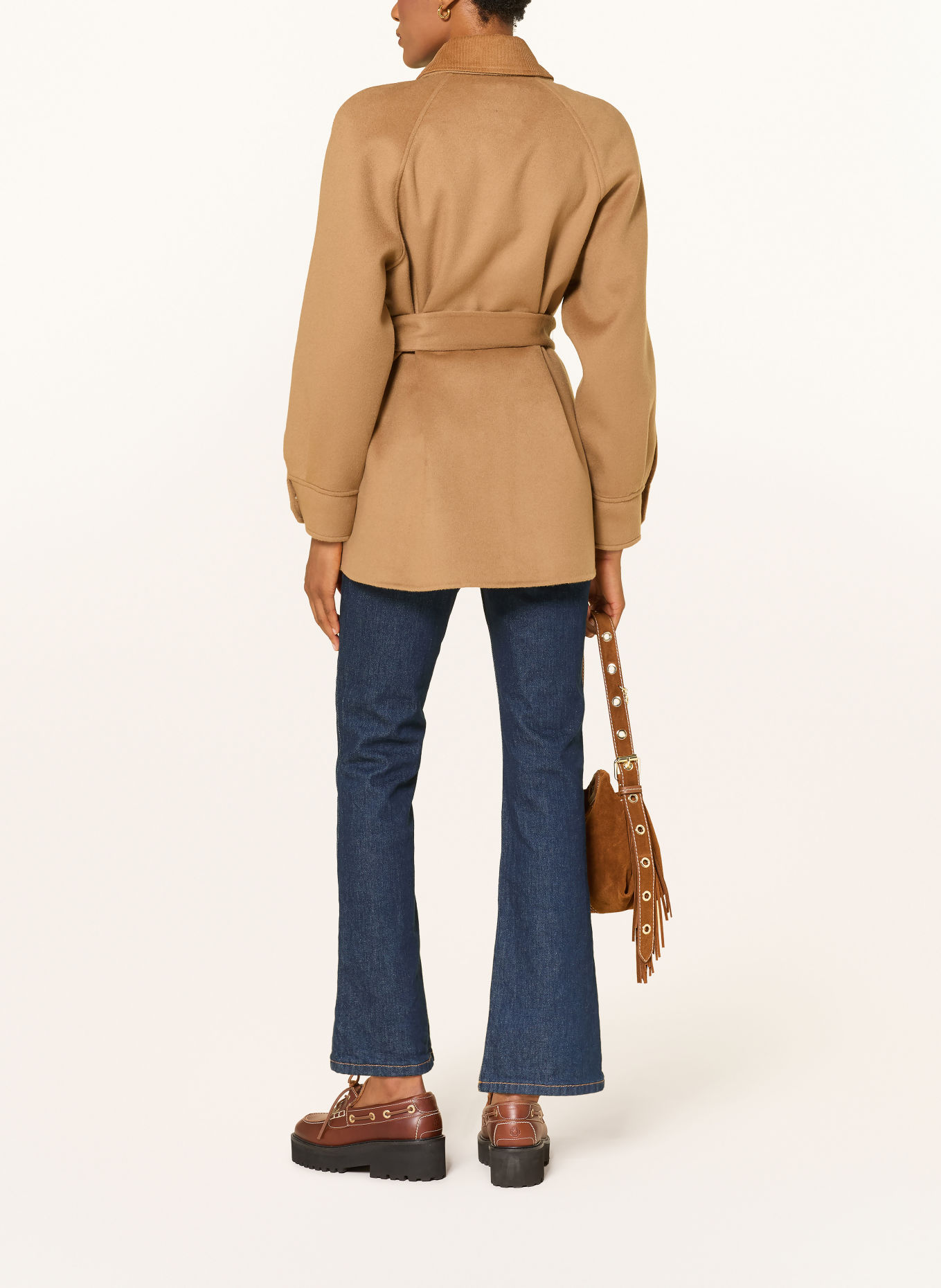 maje Jacke mit abnehmbarem Kragen: CAMEL
