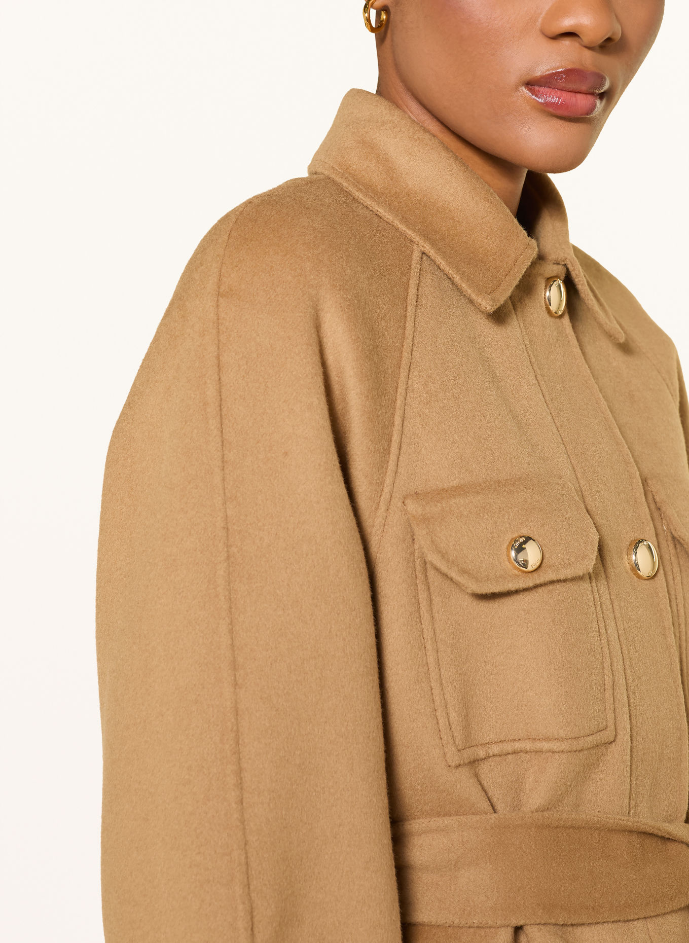 maje Jacke mit abnehmbarem Kragen: CAMEL