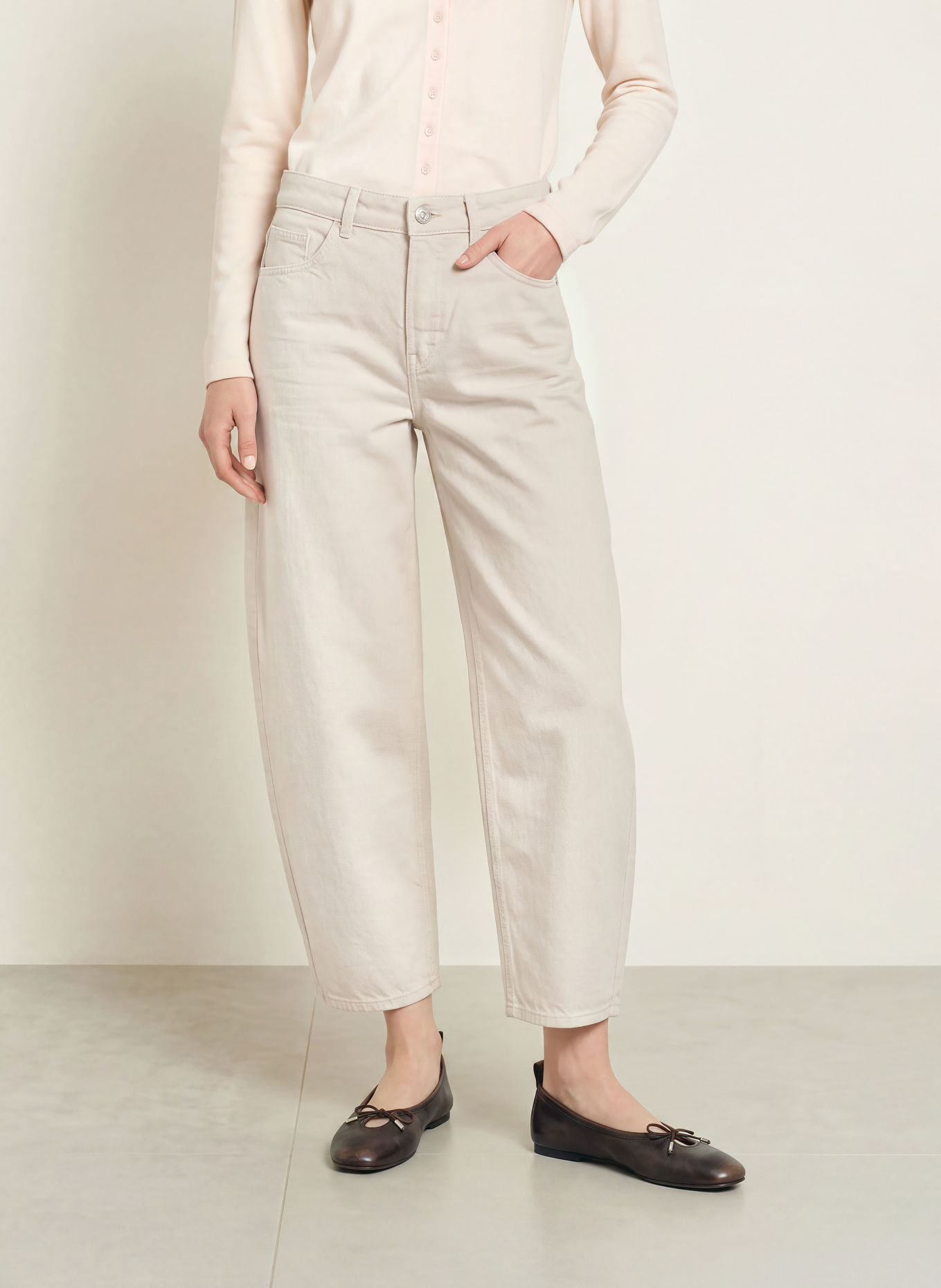 OPUS Jean barrel LOLAH NATURAL: 1006 soft cream