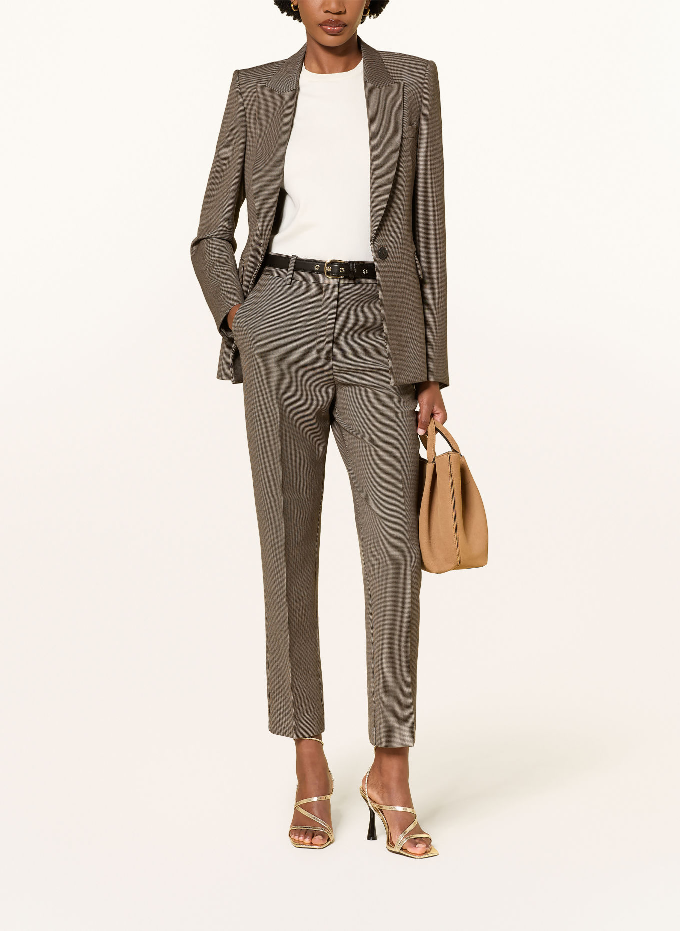 REISS Hose GABI: SCHWARZ / TAUPE