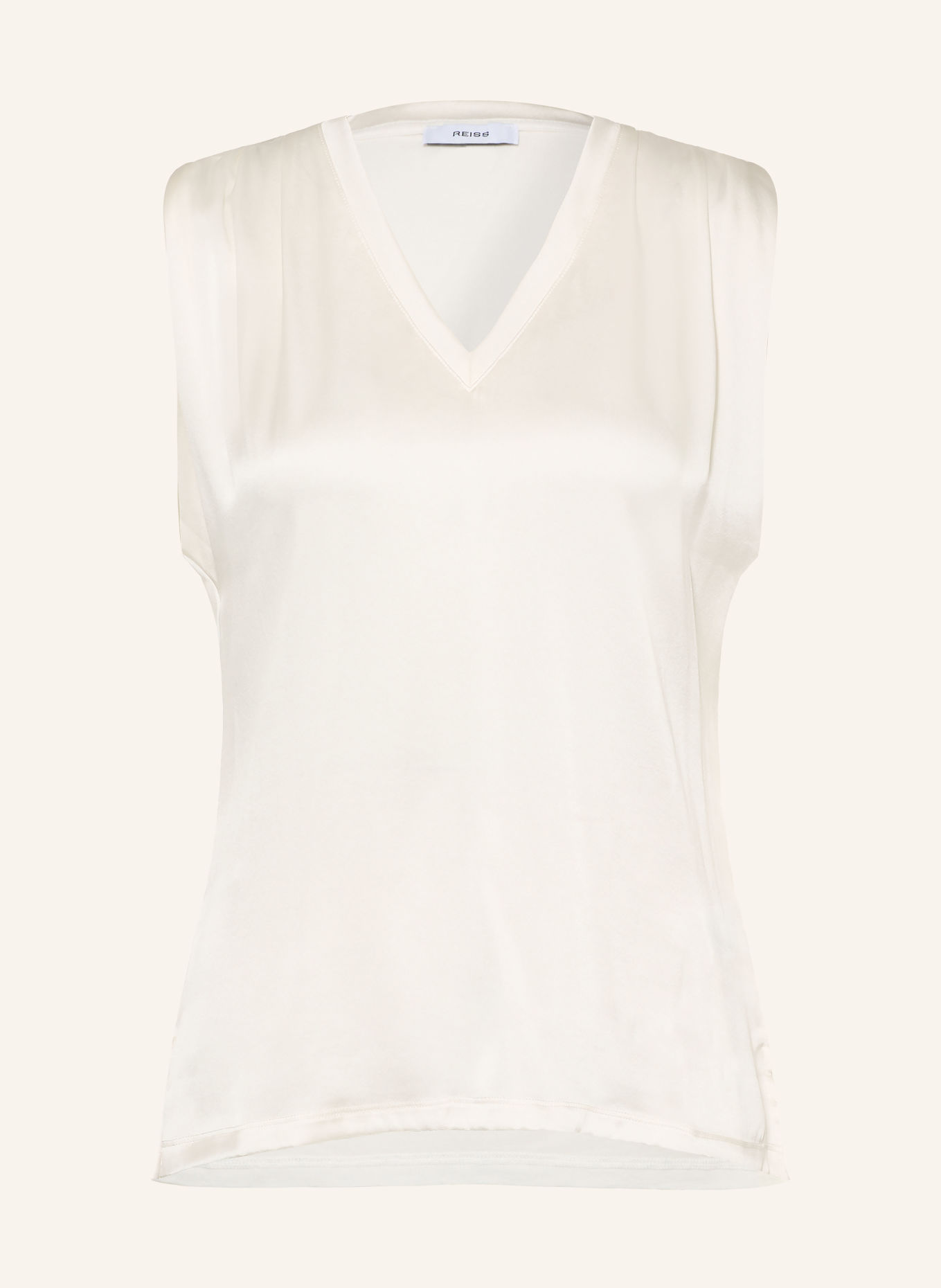 REISS Top RENITA met zijde in de materiaalmix: WIT