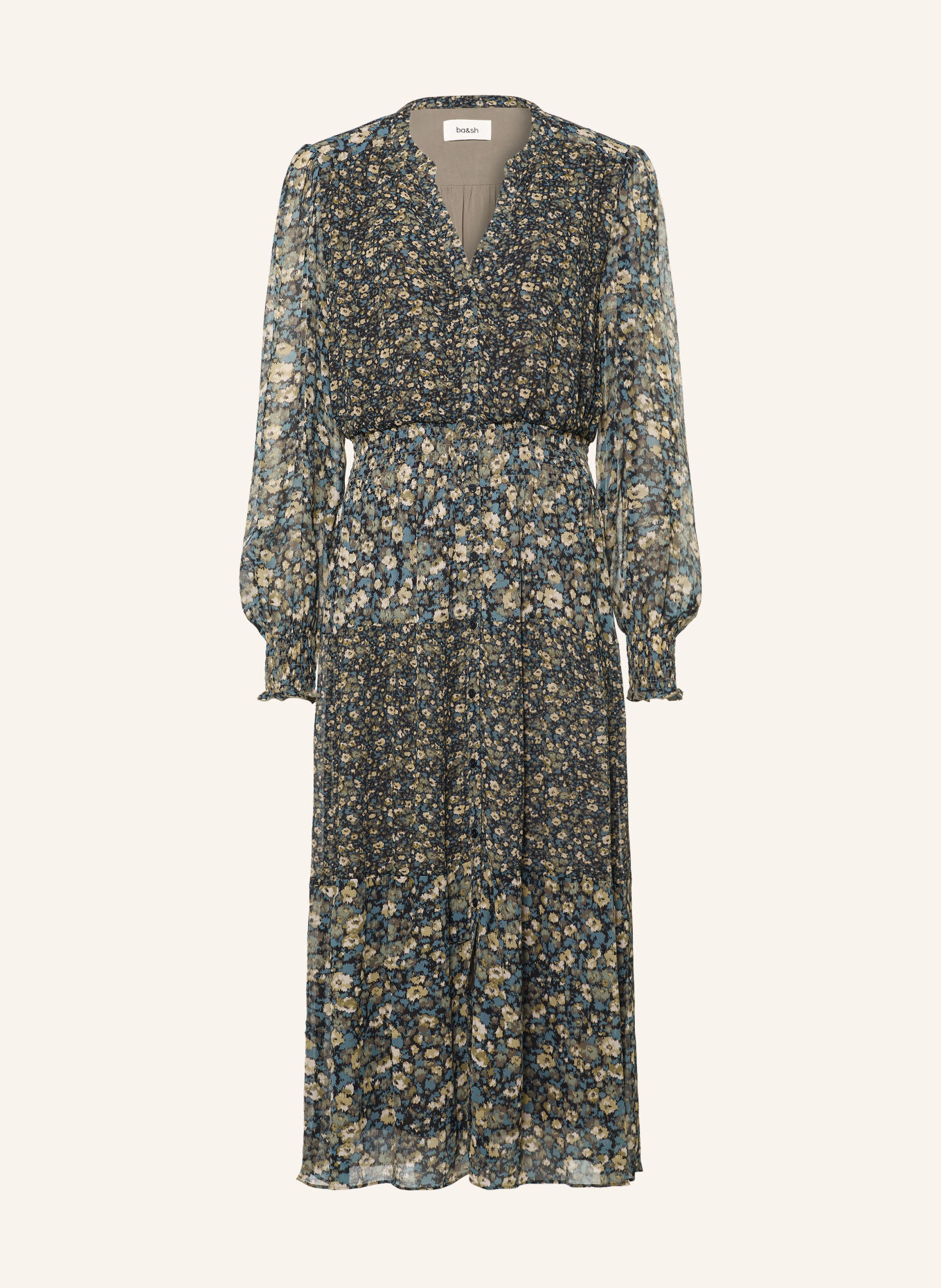 ba&sh KACY Dress: KHAKI / CAMEL / BLUE GRAY