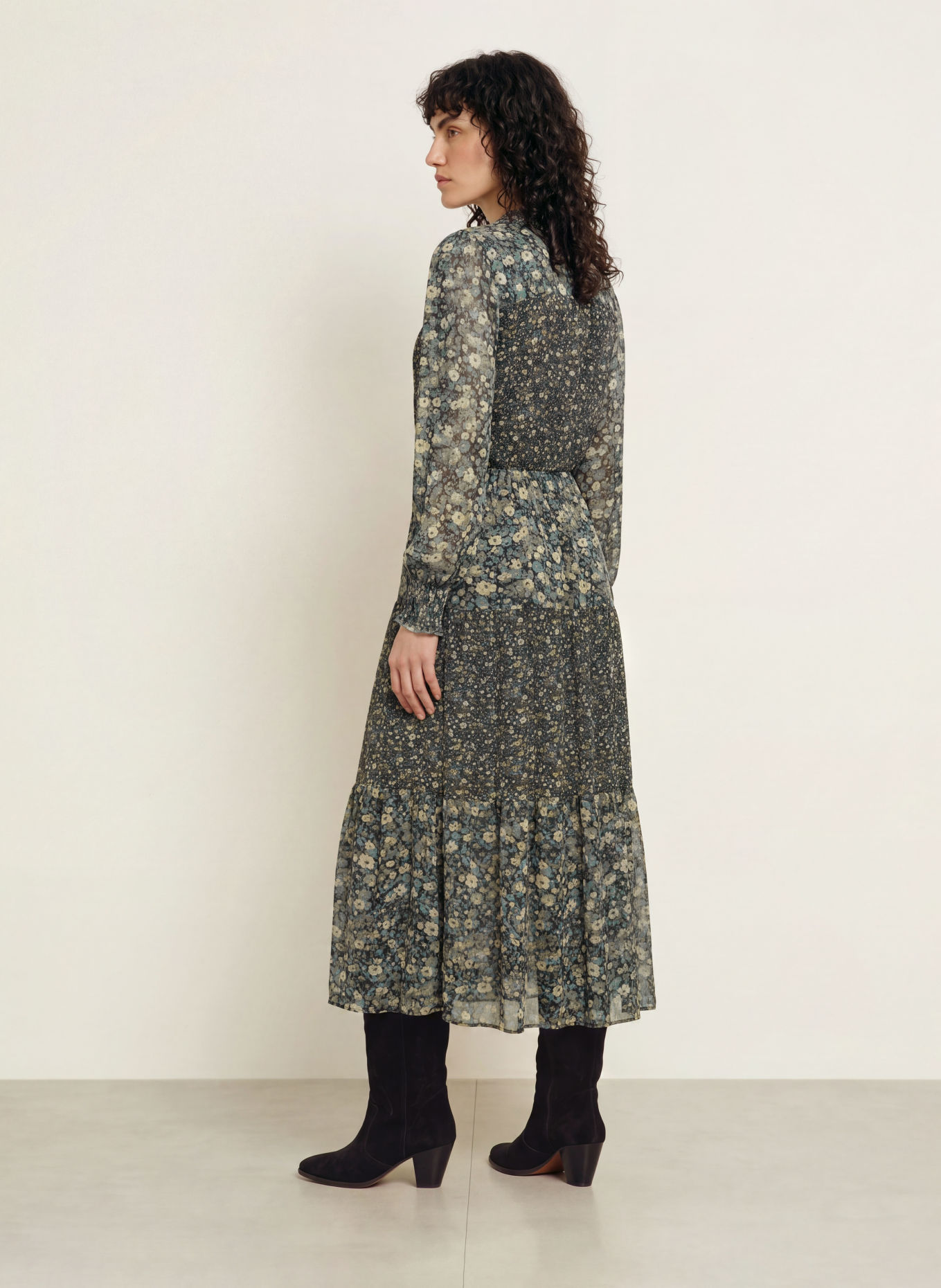 ba&sh KACY Dress: KHAKI / CAMEL / BLUE GRAY