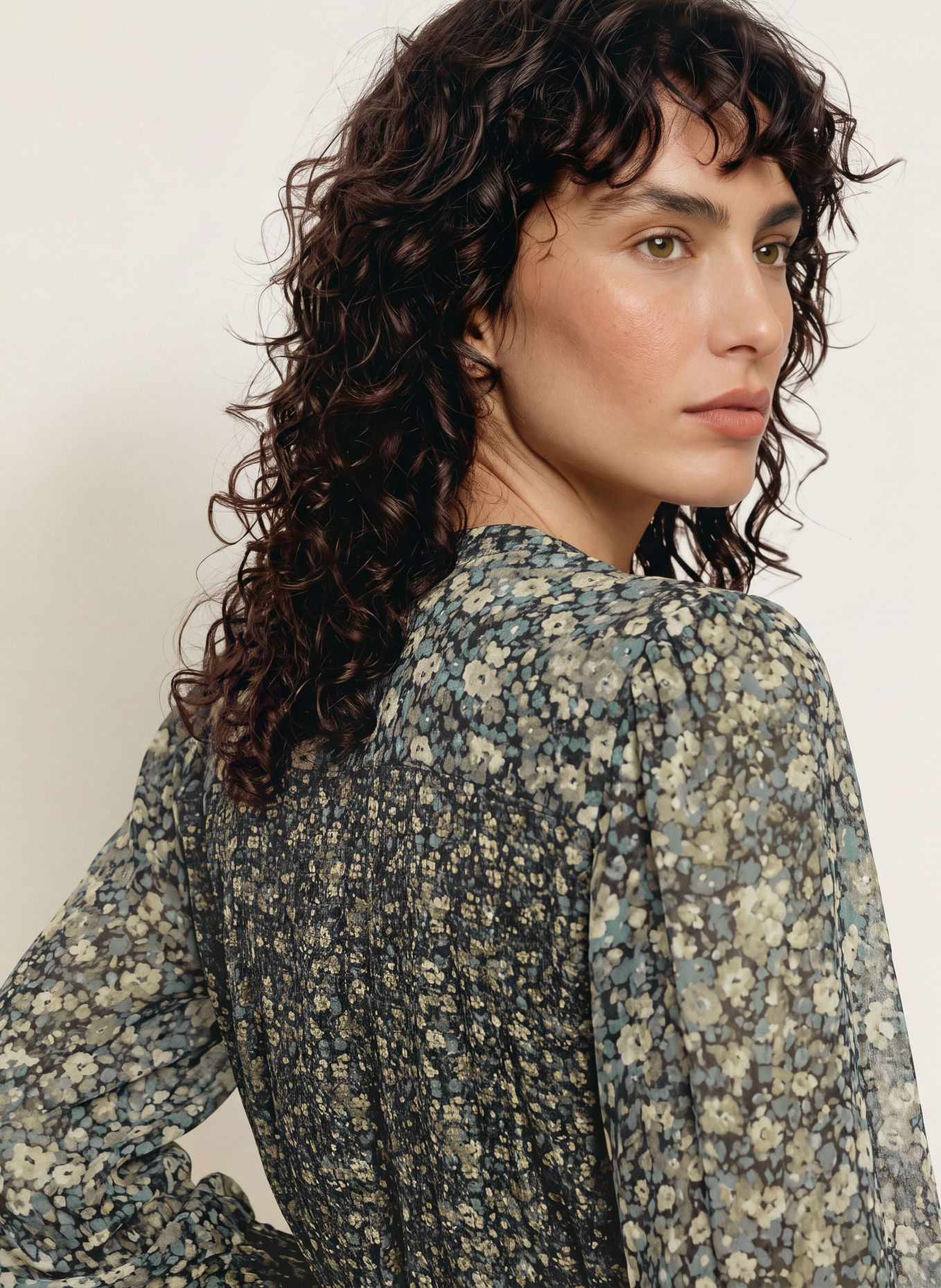 ba&sh KACY Dress: KHAKI / CAMEL / BLUE GRAY
