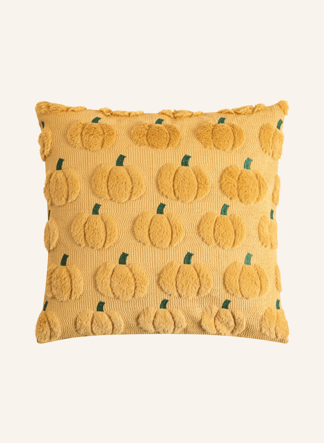 MAGMA PUMPKIN Decorative cushion cover: DARK YELLOW / DARK GREEN