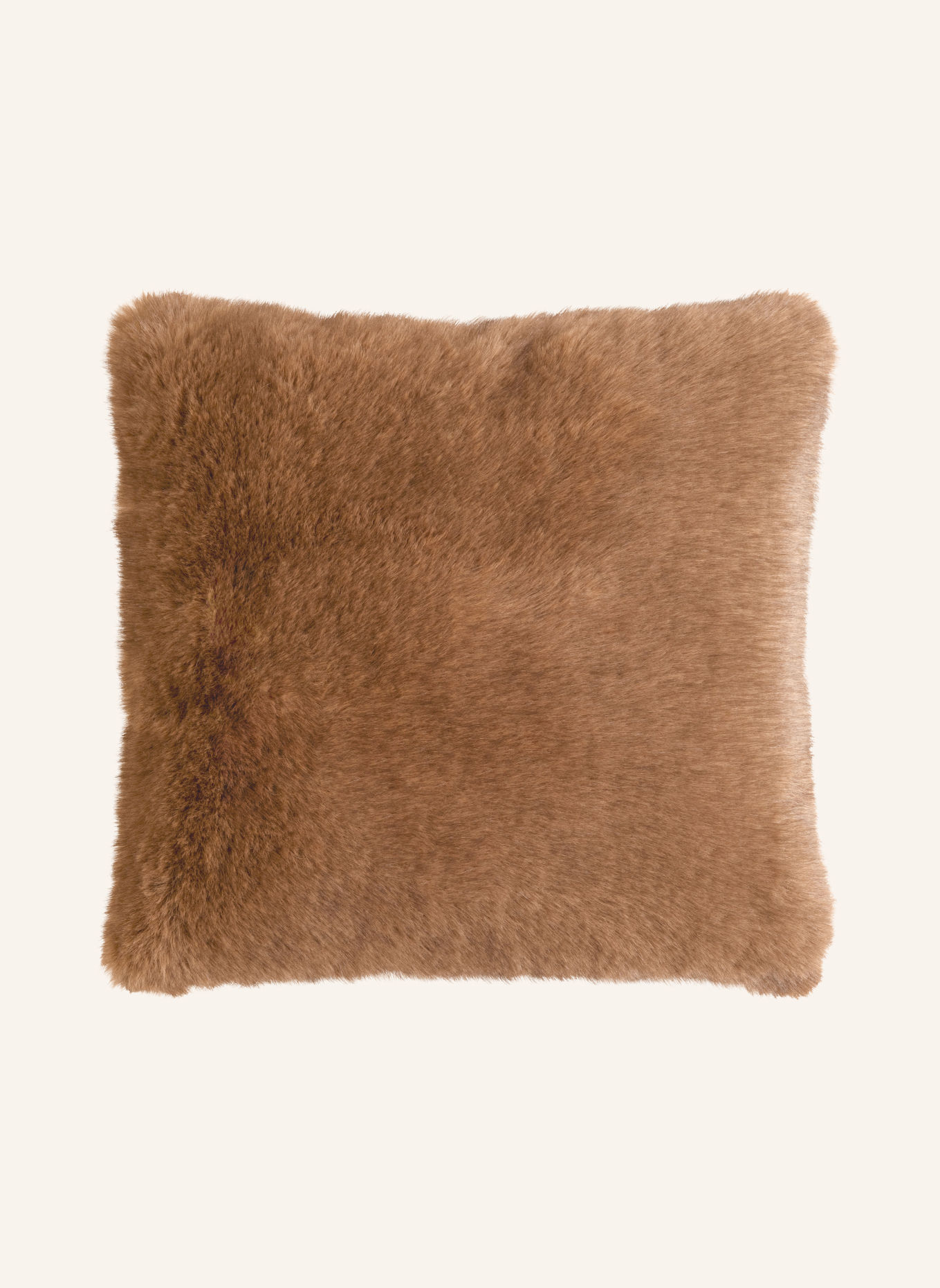 MAGMA VELU Decorative Cushion Cover Made of Faux Fur: DARK BROWN / LIGHT BROWN