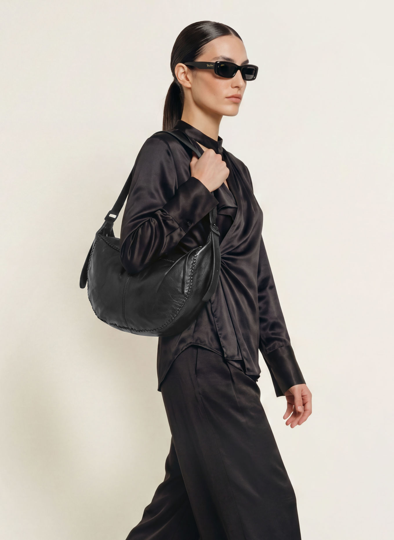 ALLSAINTS Schoudertas ESME: ZWART