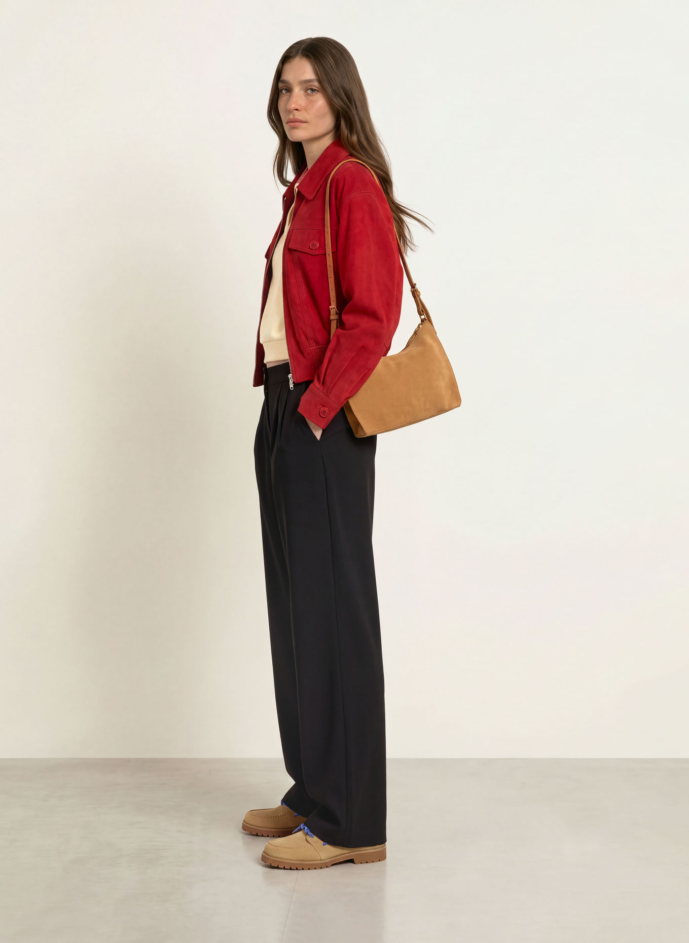 CLAUDIE PIERLOT Spodnie typu Marlena: CZARNY