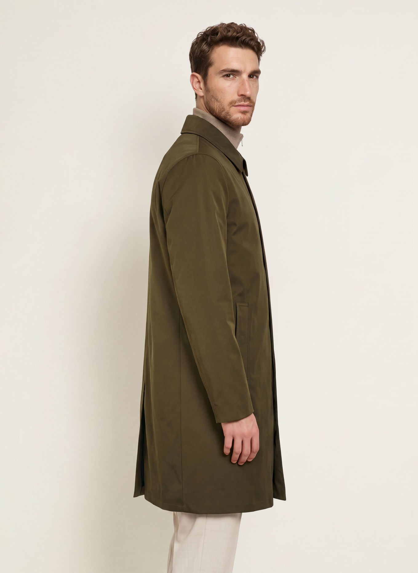 REISS LAWLEN Coat: OLIVE