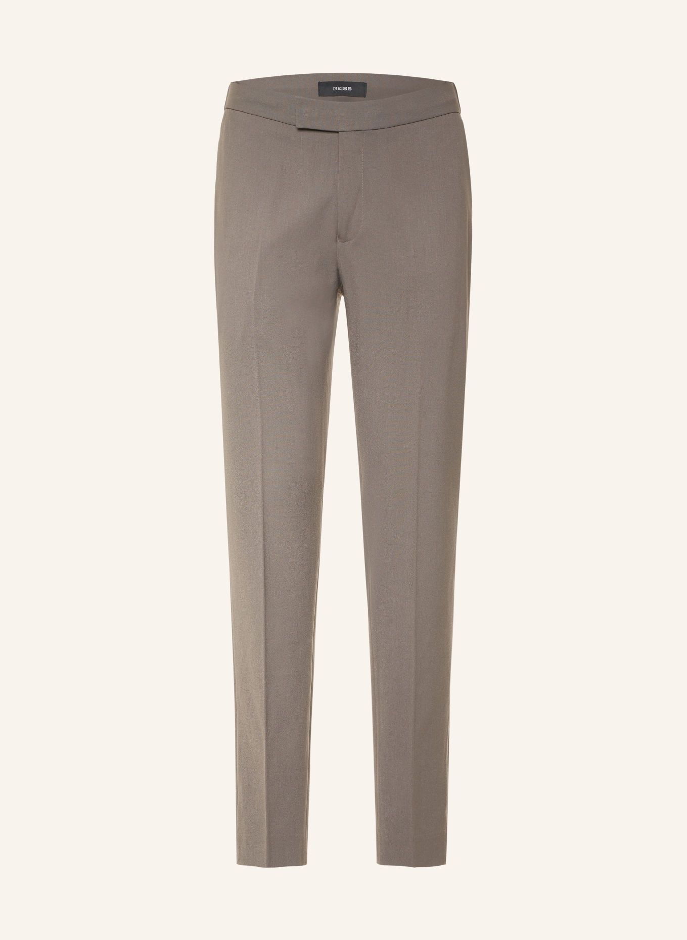 REISS Kalhoty FOUND Slim Fit: HNĚDÁ