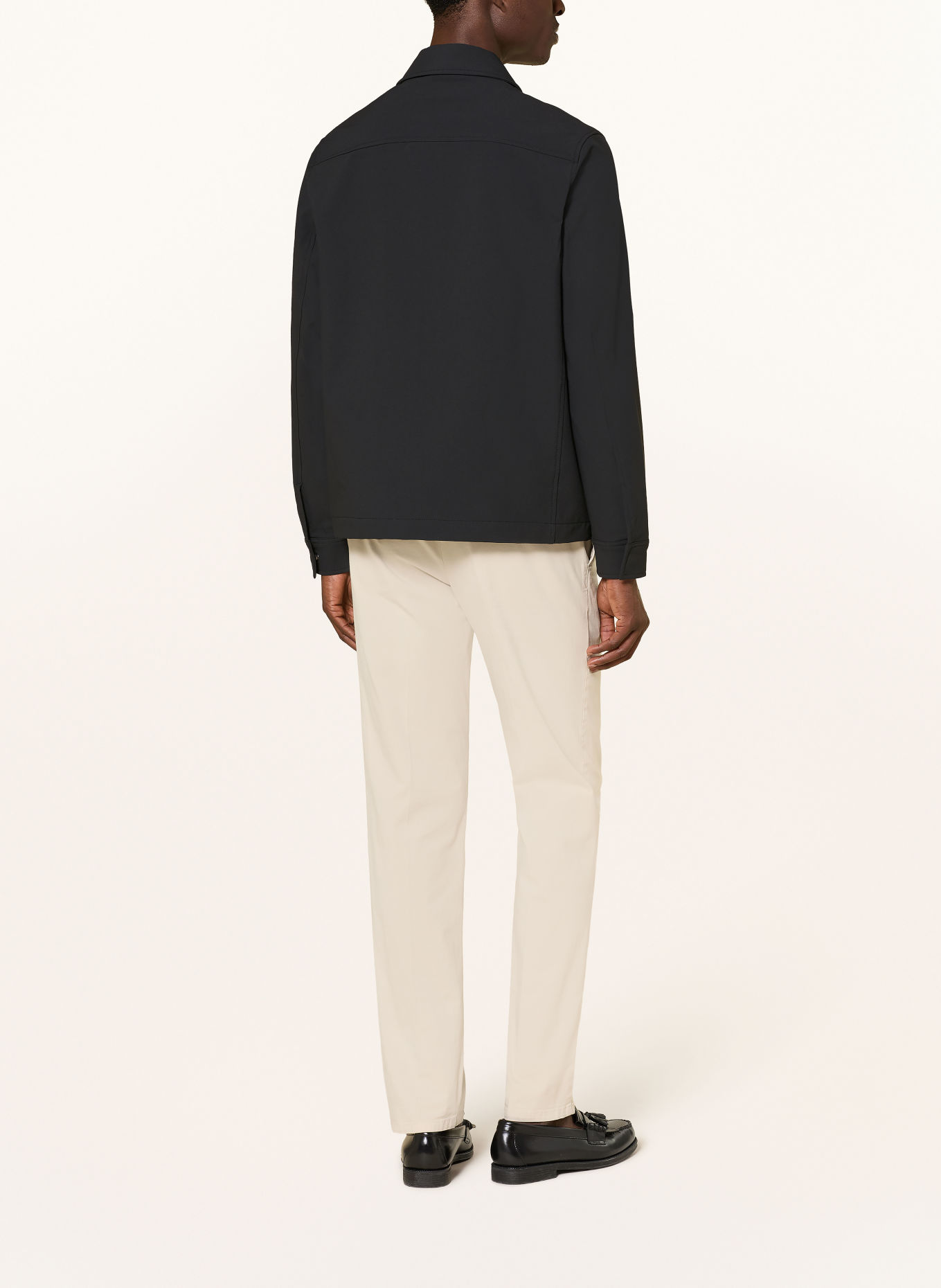 REISS DIVIDE Overshirt: DARK BLUE