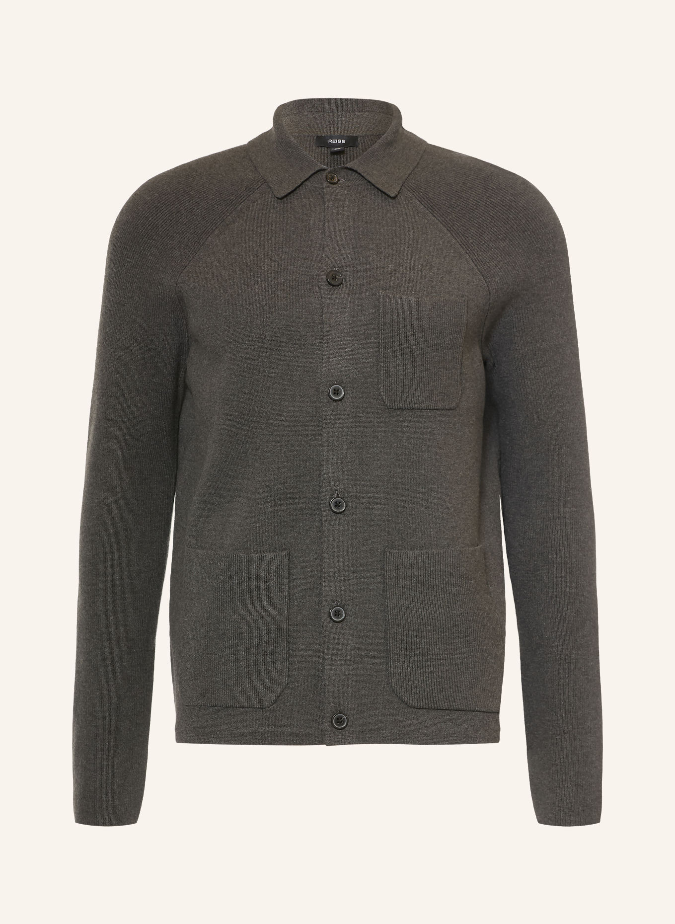 REISS FITZWILLIAM Cardigan: DARK GRAY