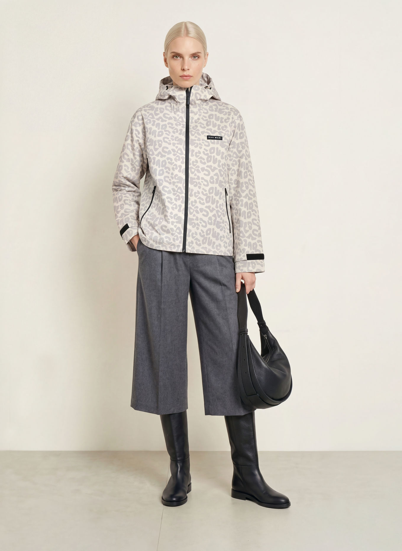 VIVI MARI Regenjacke: CREME / GRAU