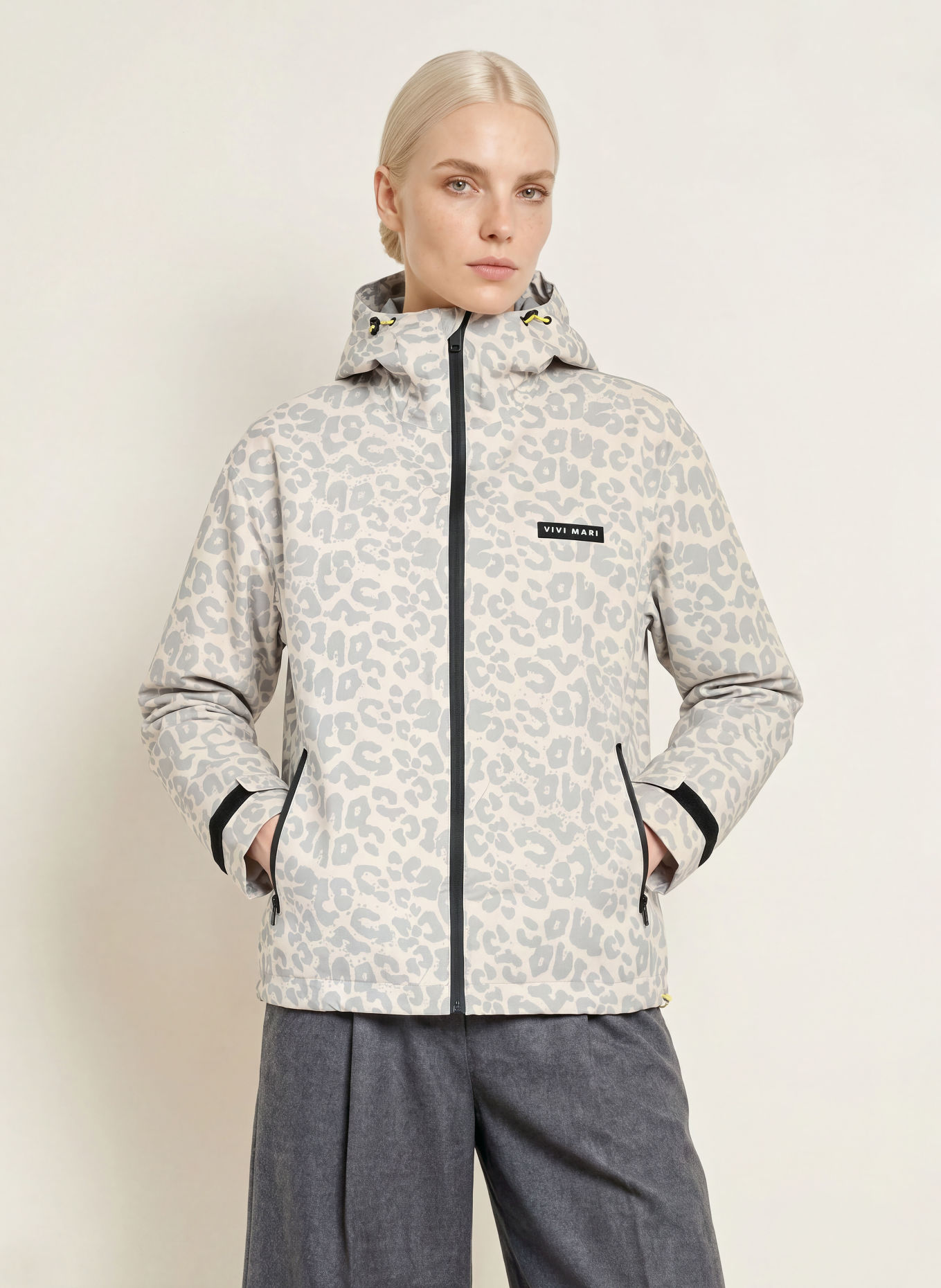 VIVI MARI Regenjacke: CREME / GRAU