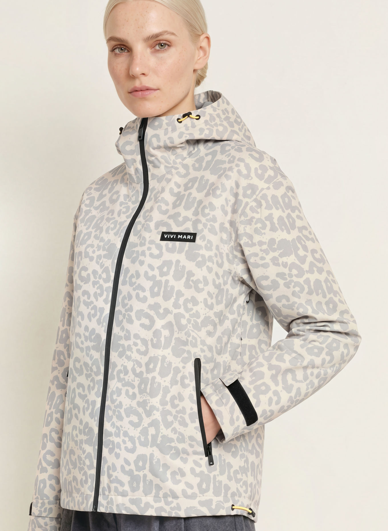 VIVI MARI Regenjacke: CREME / GRAU