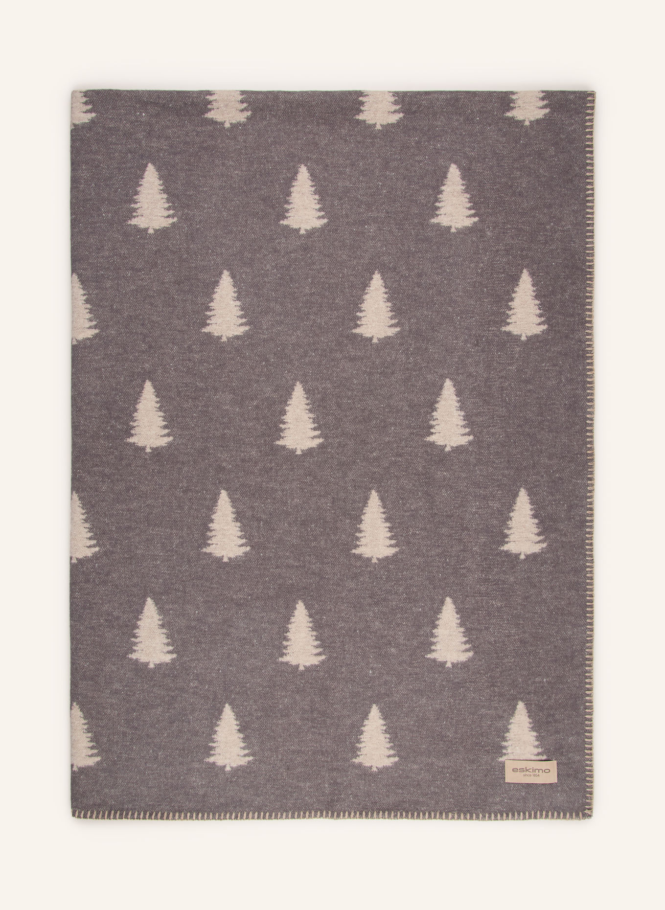 ESKIMO Throw PINA: DARK GRAY / CREAM