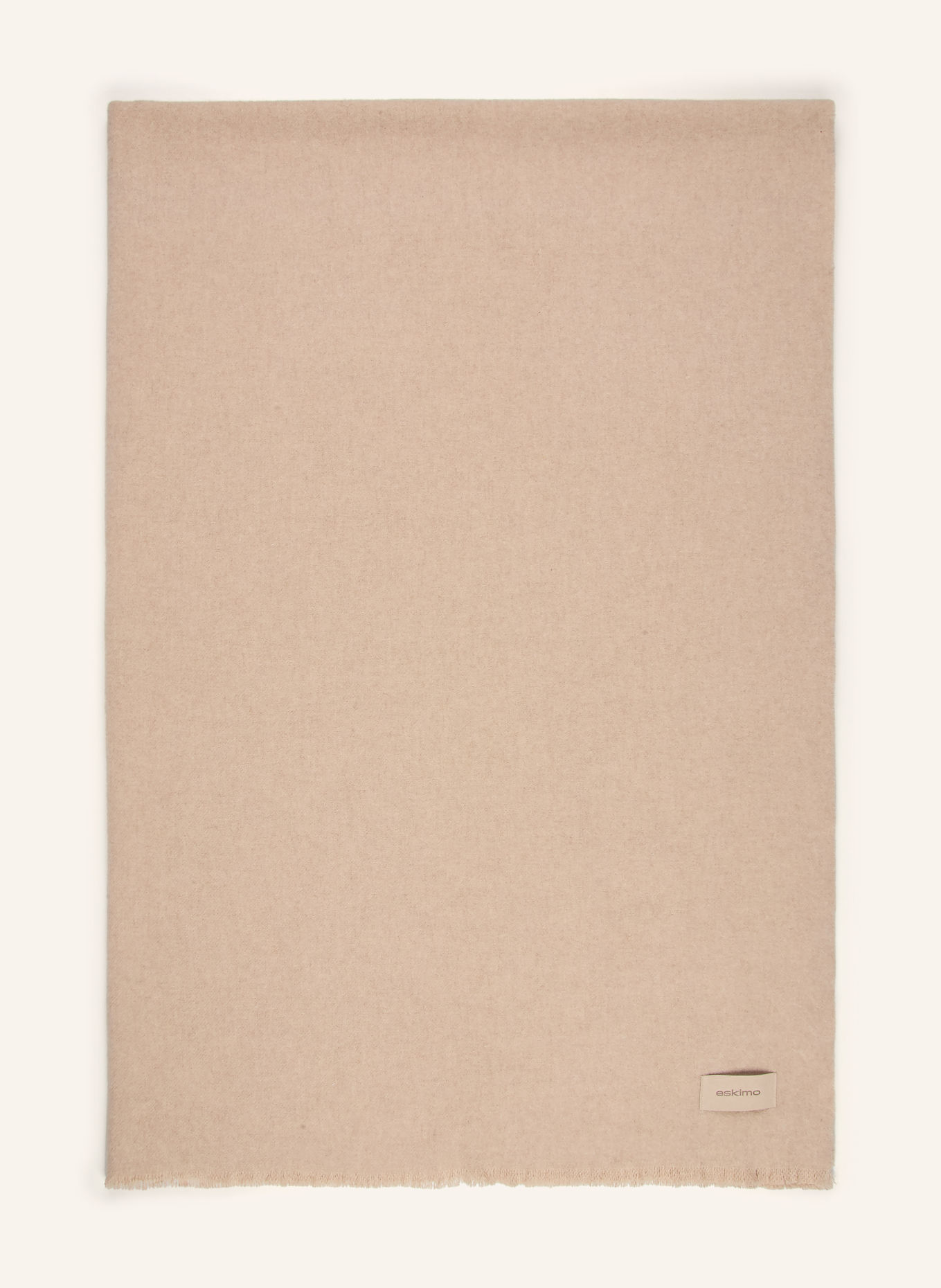 ESKIMO Pläd BIELLA med kashmir och merinoull: BEIGE