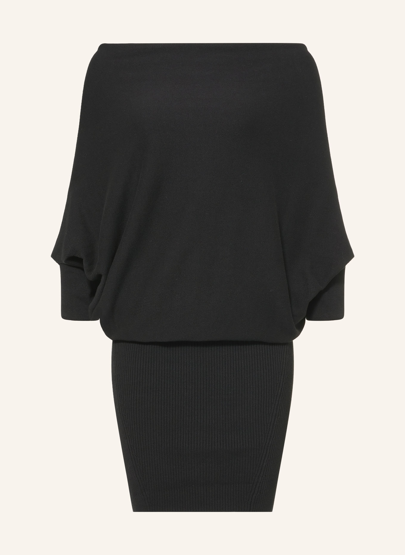 ALLSAINTS Strickkleid ELLIE mit 3/4-Arm: SCHWARZ
