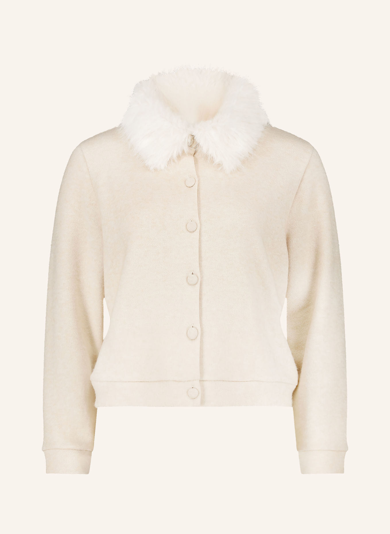 CARTOON Vest met afneembare kraag van imitatiebont: BEIGE