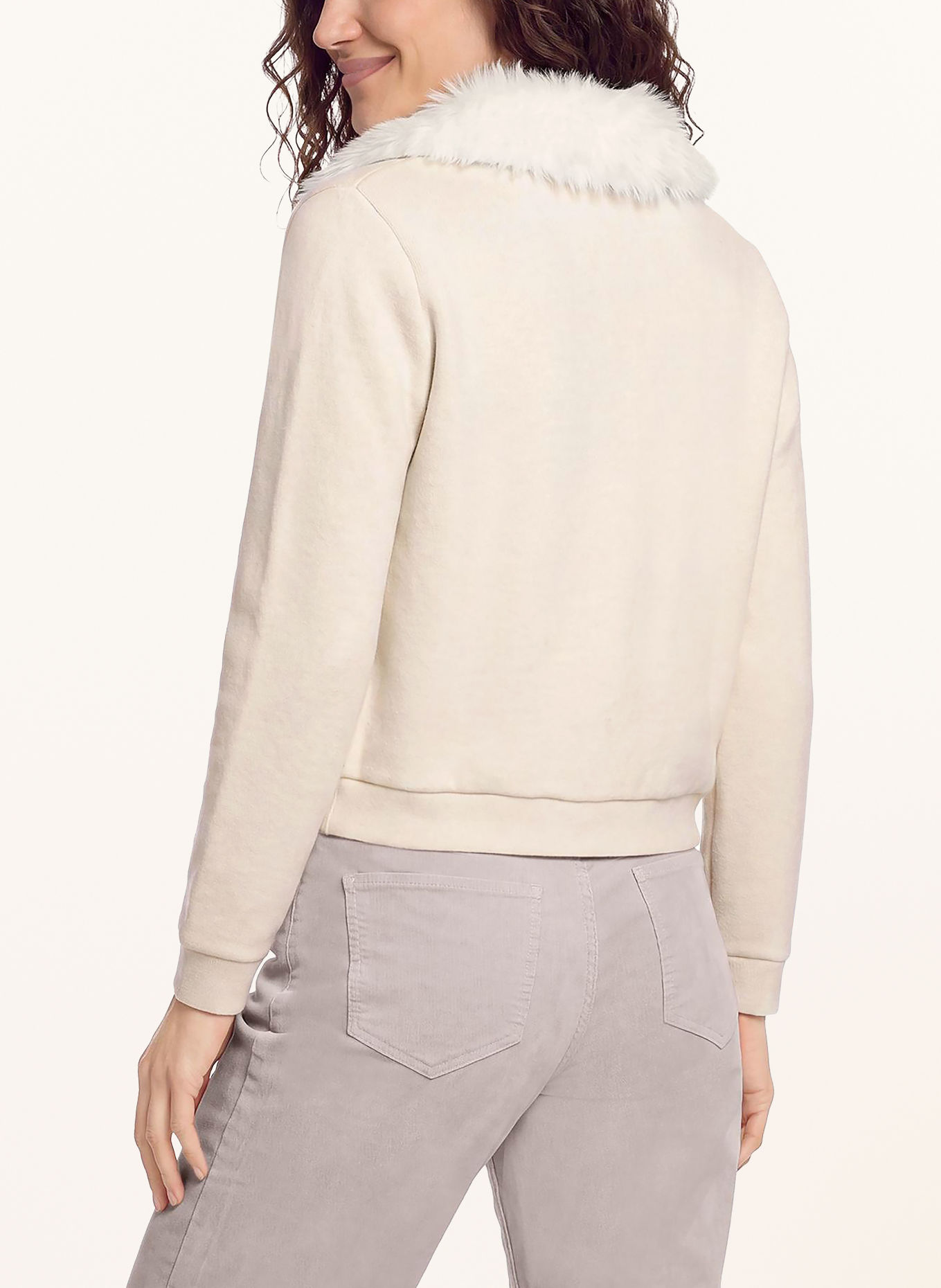 CARTOON Vest met afneembare kraag van imitatiebont: BEIGE