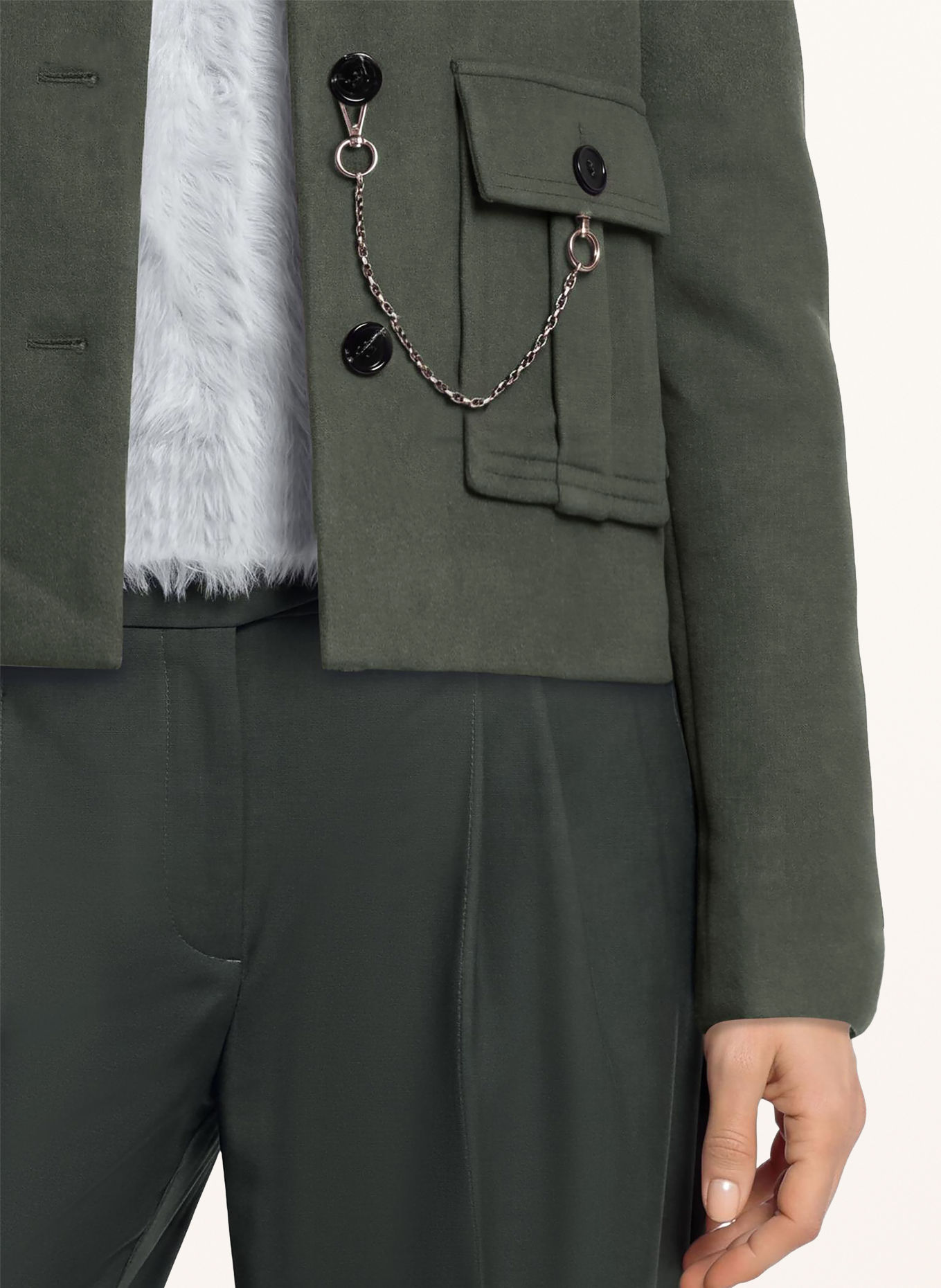 CARTOON Boxy jacket: KHAKI