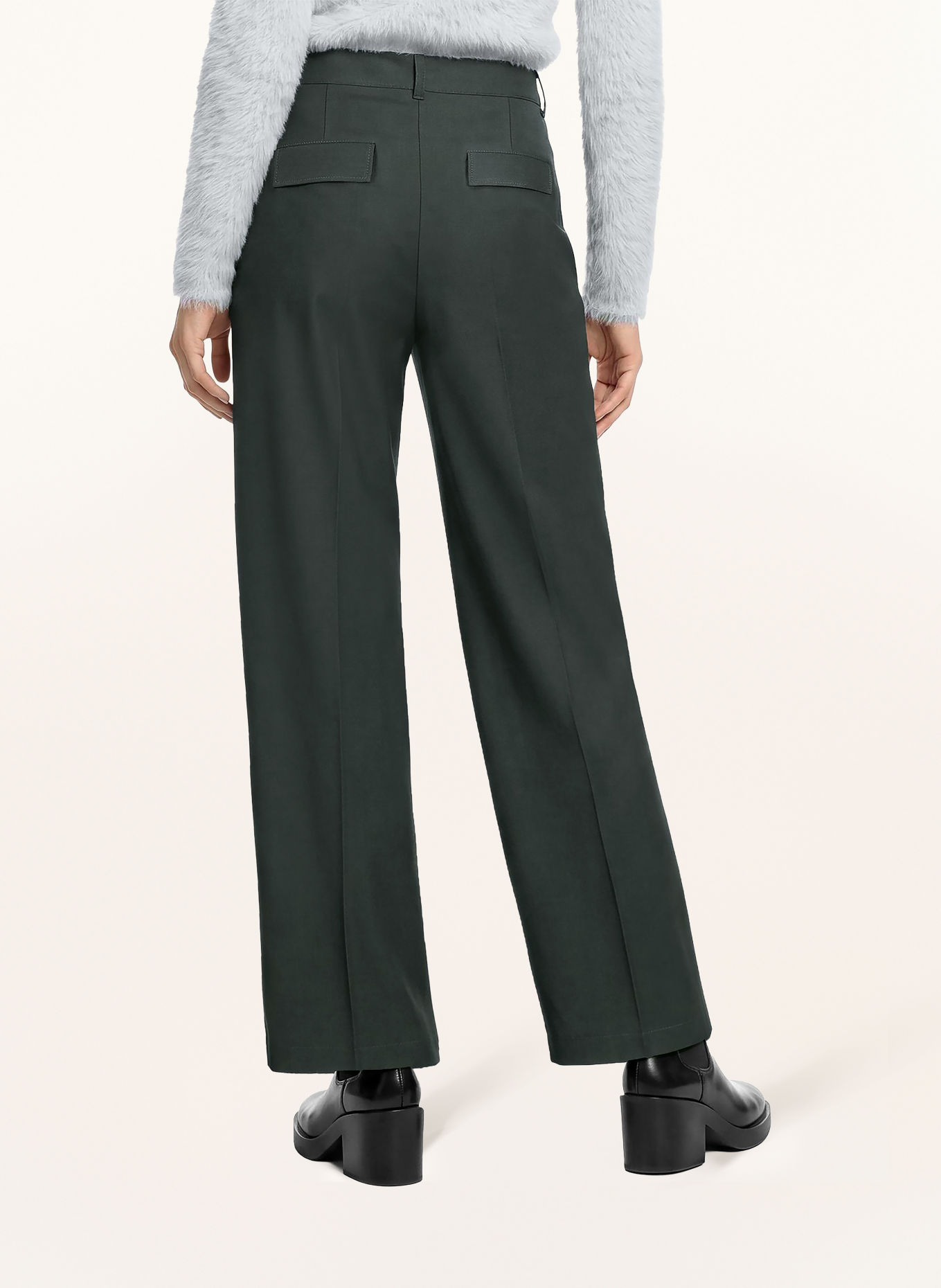 CARTOON Wide-leg trousers: DARK GREEN