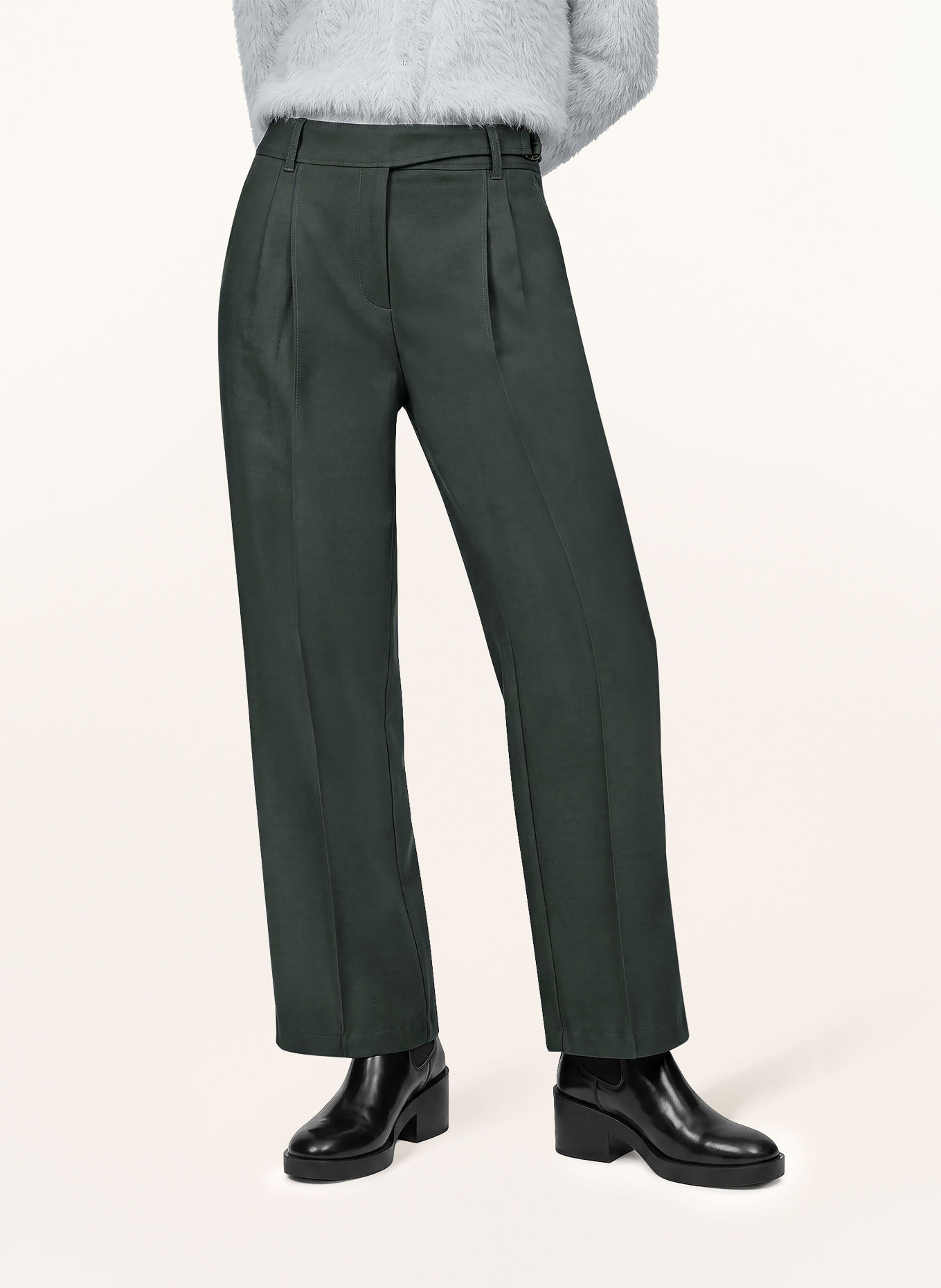 CARTOON Wide-leg trousers: DARK GREEN